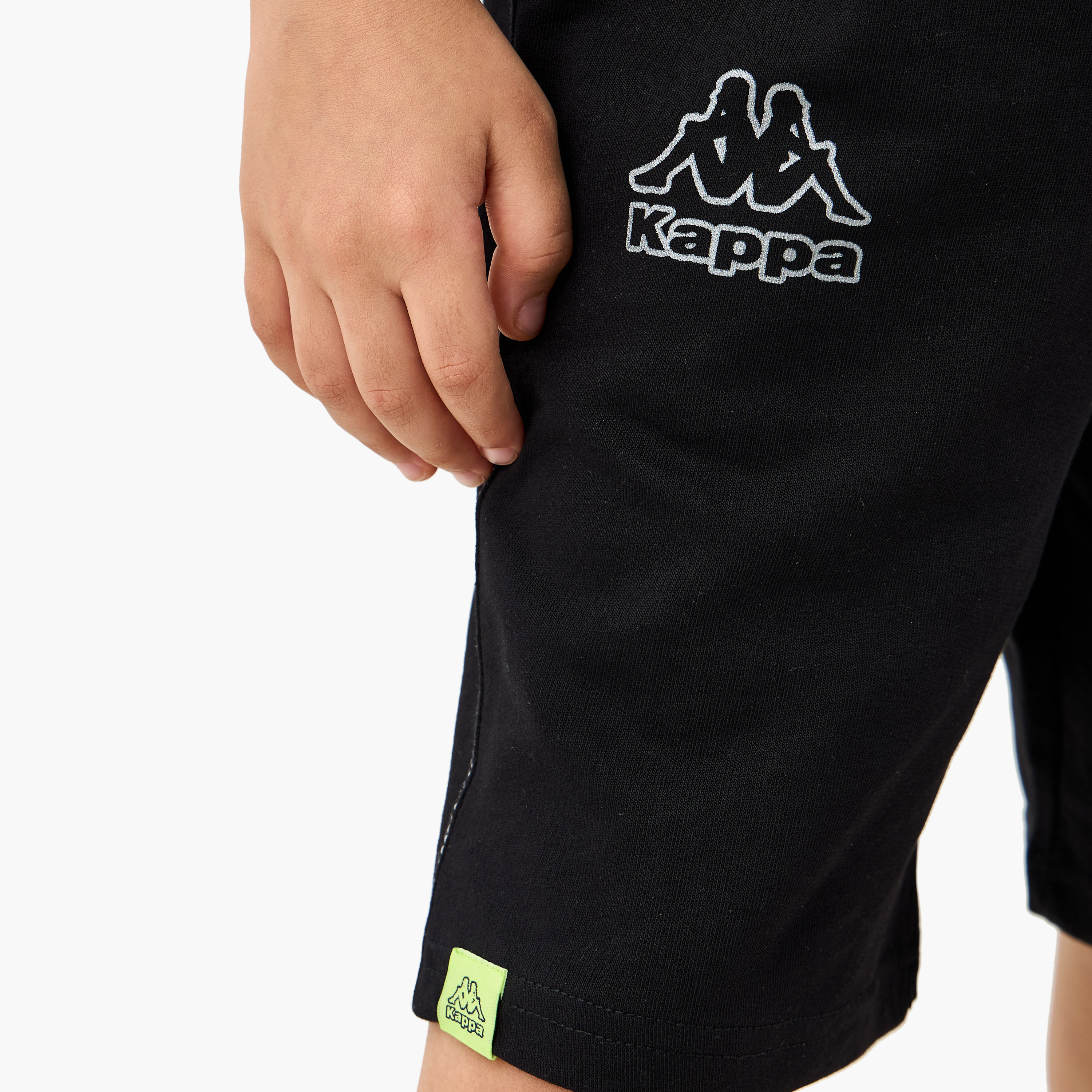 Kappa Logo Print T-shirt and Shorts Set-boys-clothing-sportswear-sets-image-6