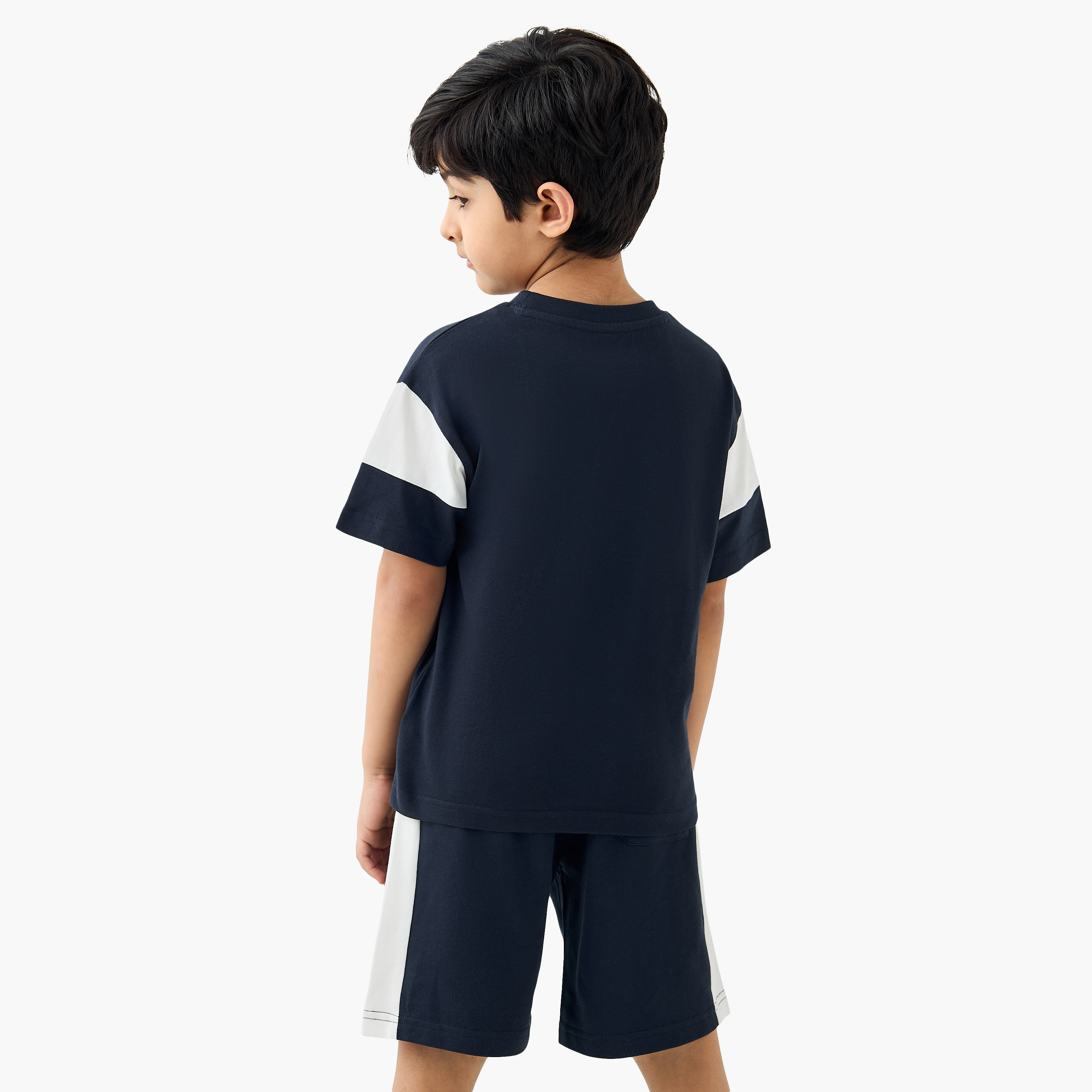Kappa Logo Print T-shirt and Shorts Set-boys-clothing-sportswear-sets-image-4