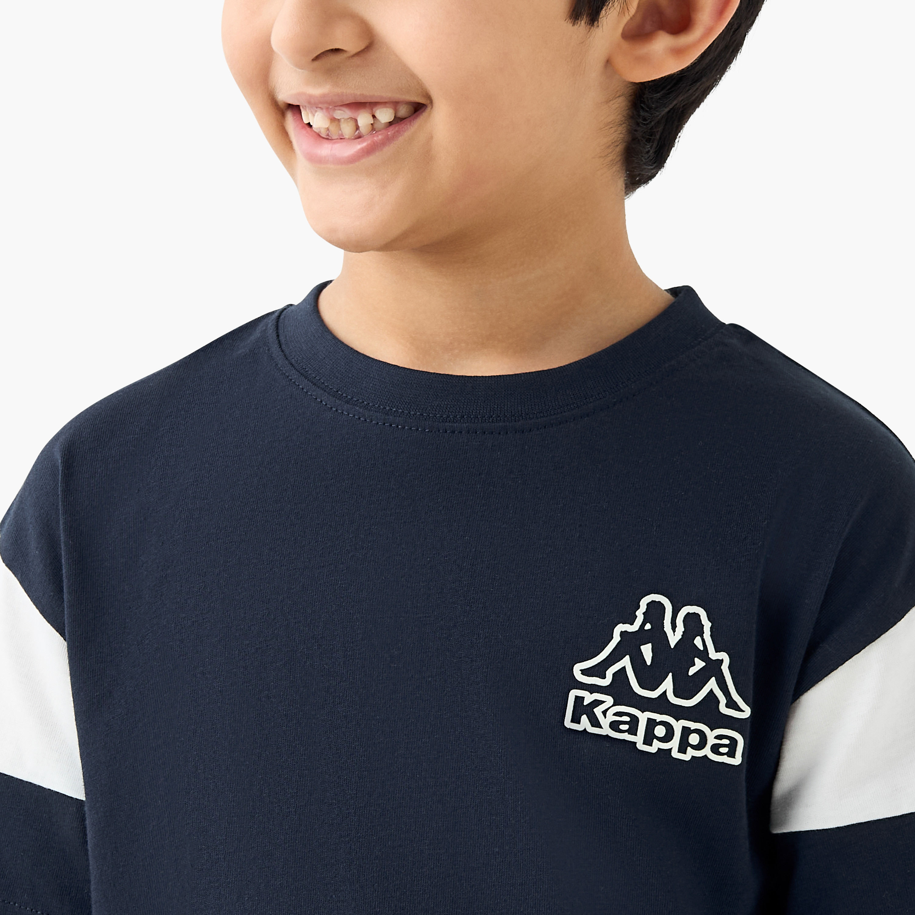 Kappa Logo Print T-shirt and Shorts Set-boys-clothing-sportswear-sets-image-5