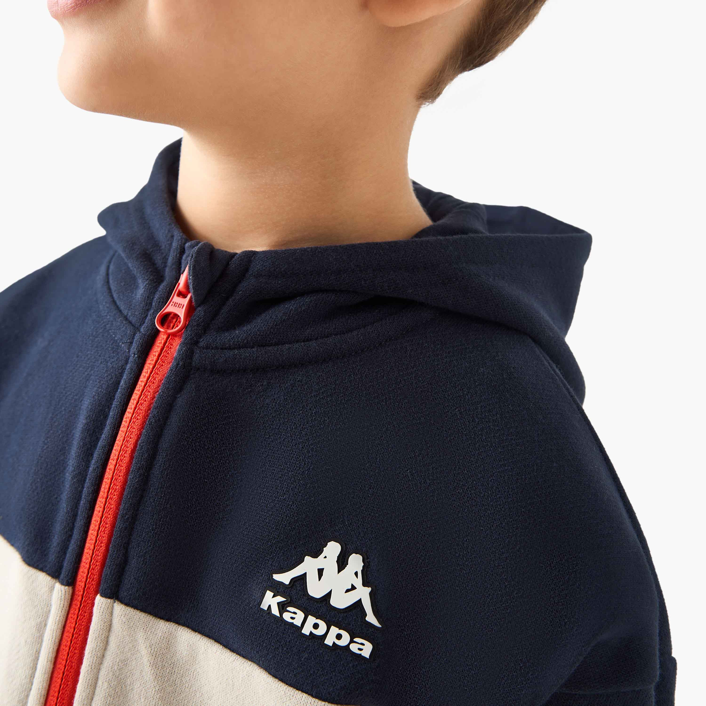 Kappa Colourblock Zip Through Hoodie and Joggers Set-baby-boys-clothing-winterwear-setsandcoords-image-5