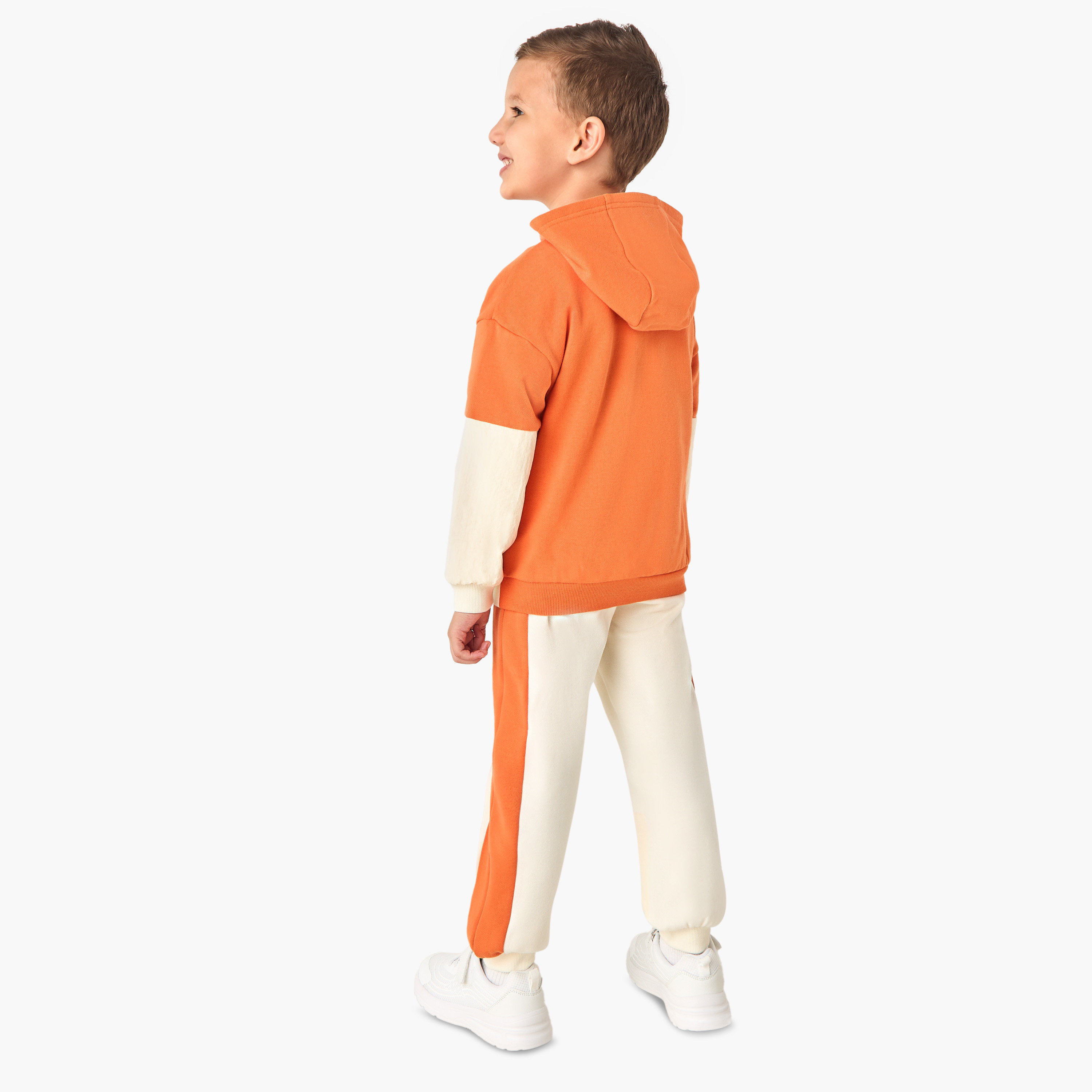 Kappa Colourblock Zip Through Hoodie and Joggers Set-baby-boys-clothing-winterwear-setsandcoords-image-4