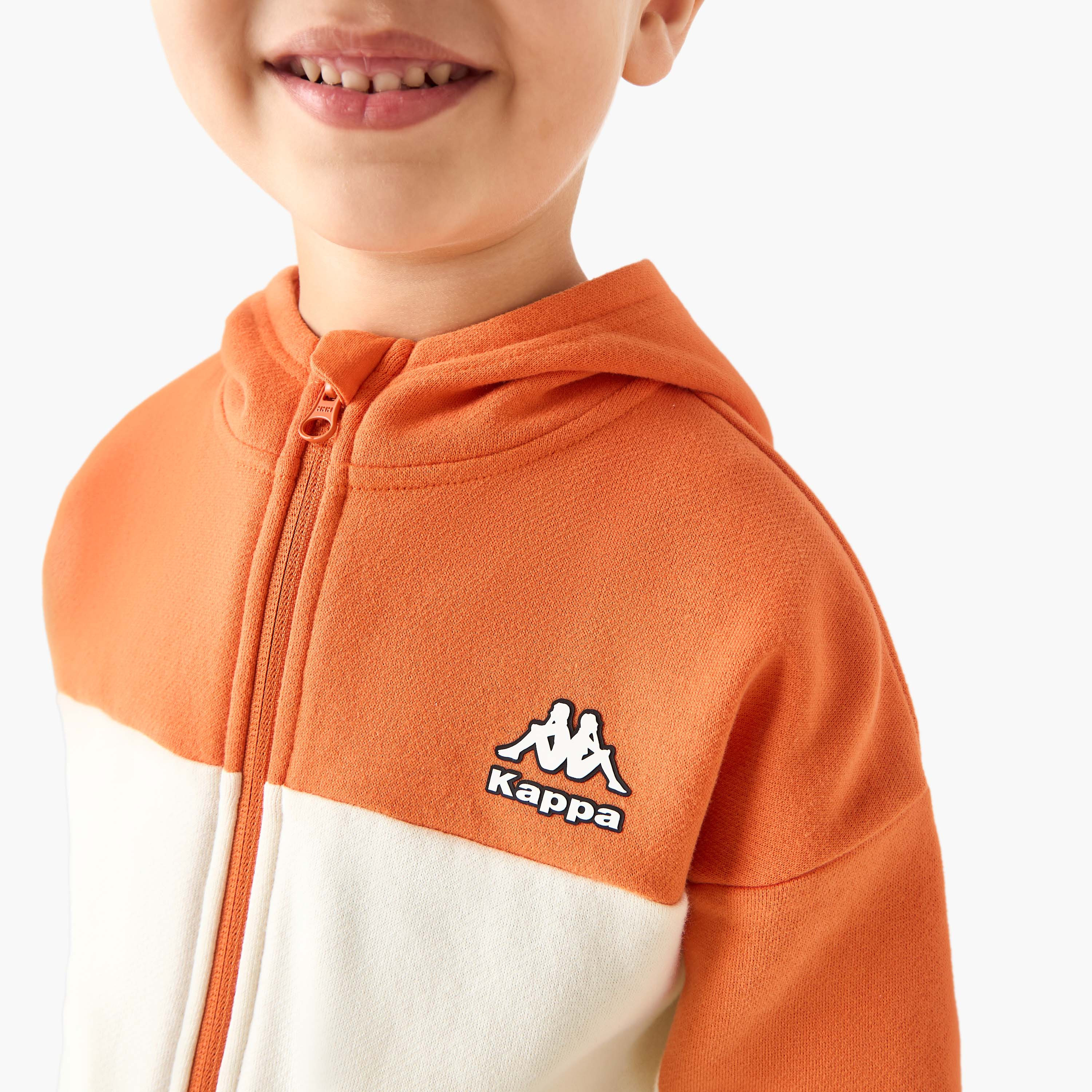 Kappa Colourblock Zip Through Hoodie and Joggers Set-baby-boys-clothing-winterwear-setsandcoords-image-5