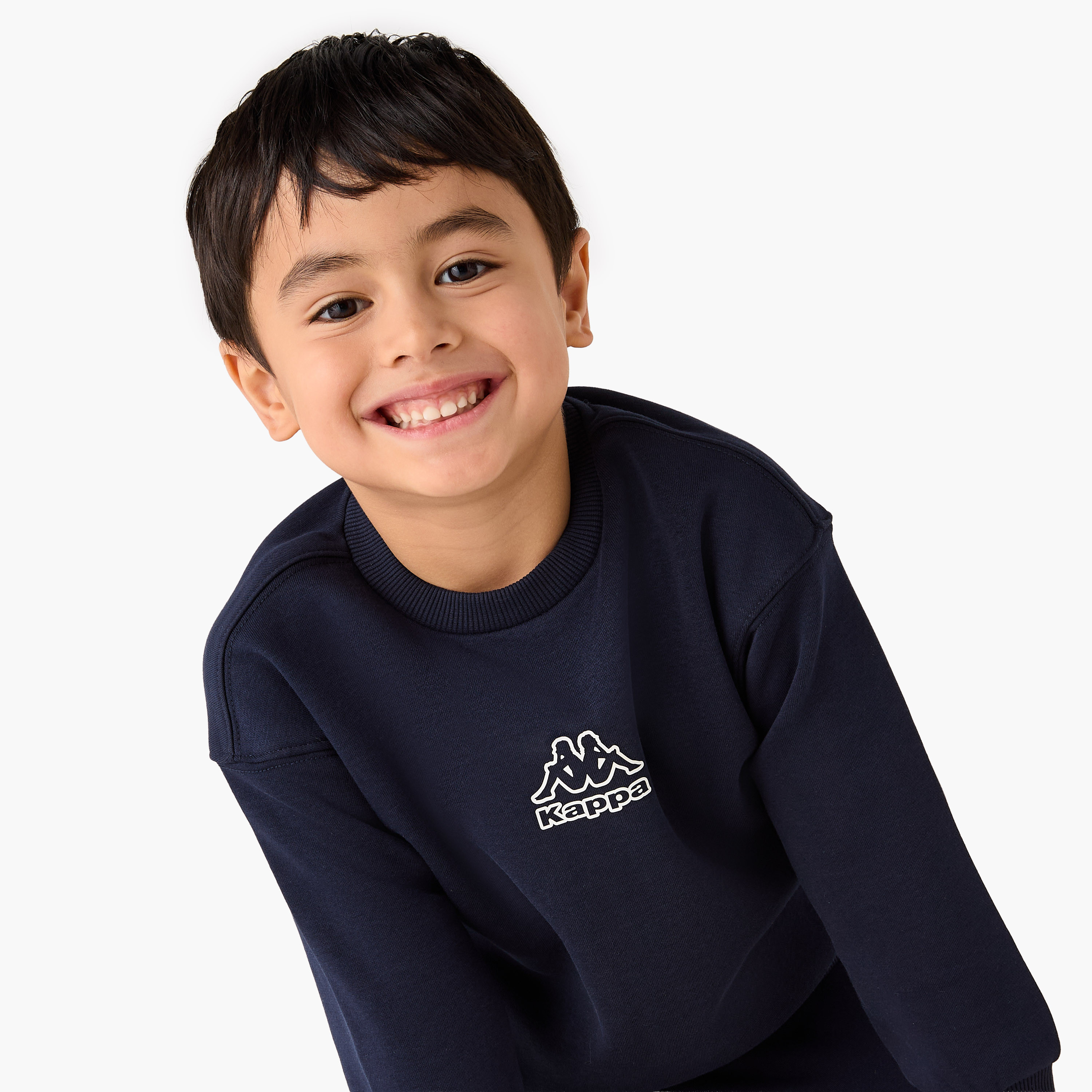 طقم سويت شيرت وبنطلون رياضي بطبعات شعار من كابا-boys-clothing-setsandcoords-image-5