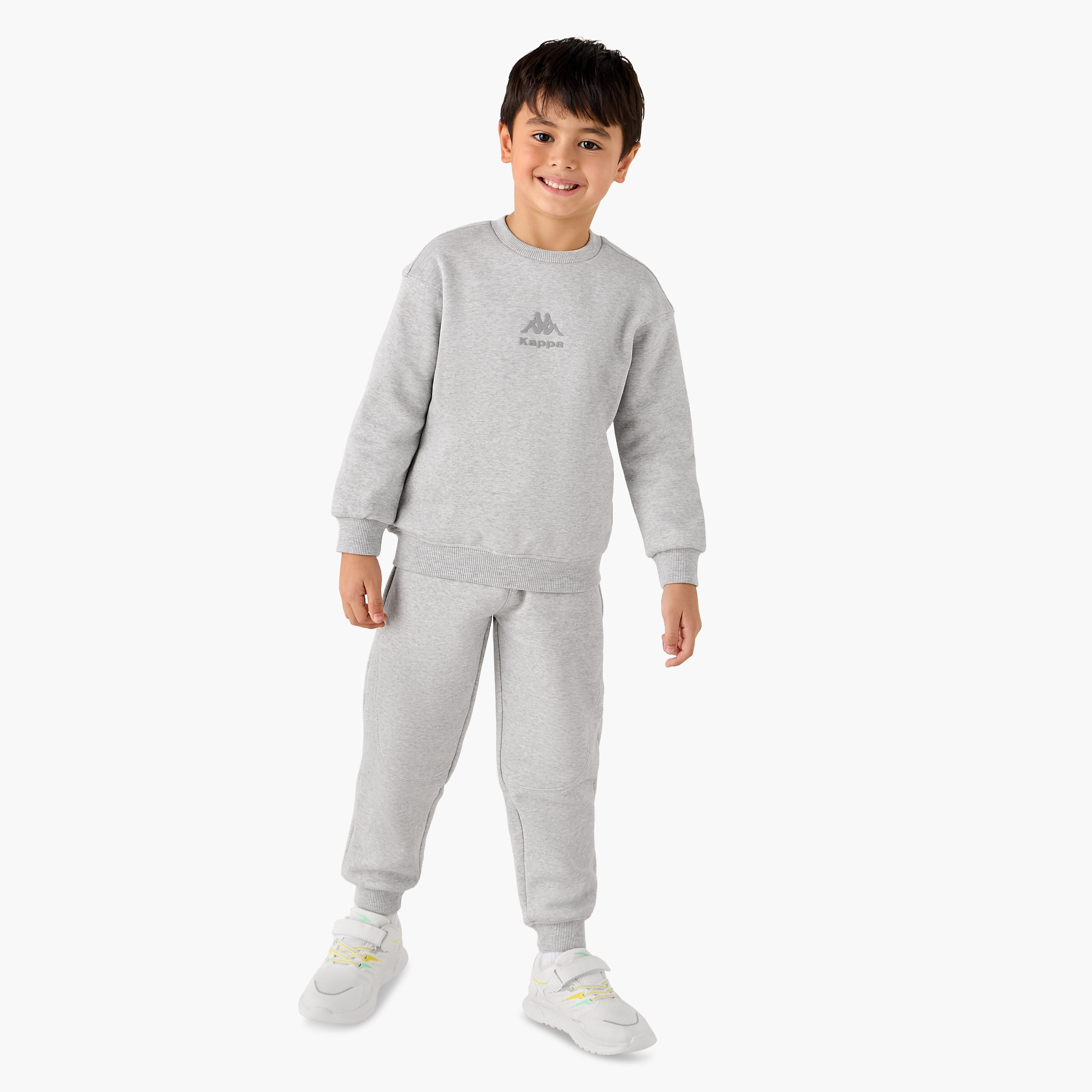 Kappa Logo Print Sweatshirt and Joggers Set-baby-boys-clothing-winterwear-setsandcoords-image-1
