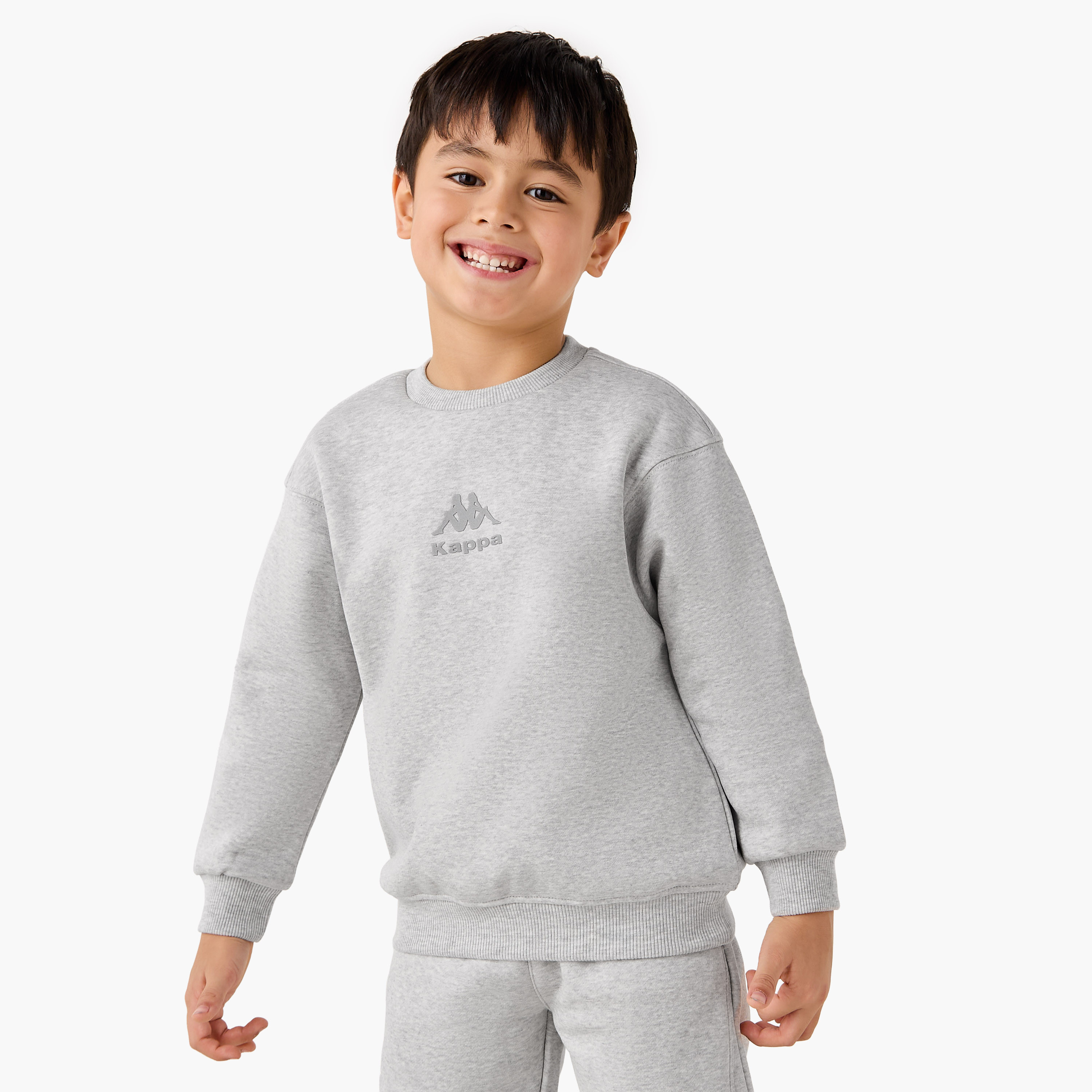 Kappa Logo Print Sweatshirt and Joggers Set-baby-boys-clothing-winterwear-setsandcoords-image-2