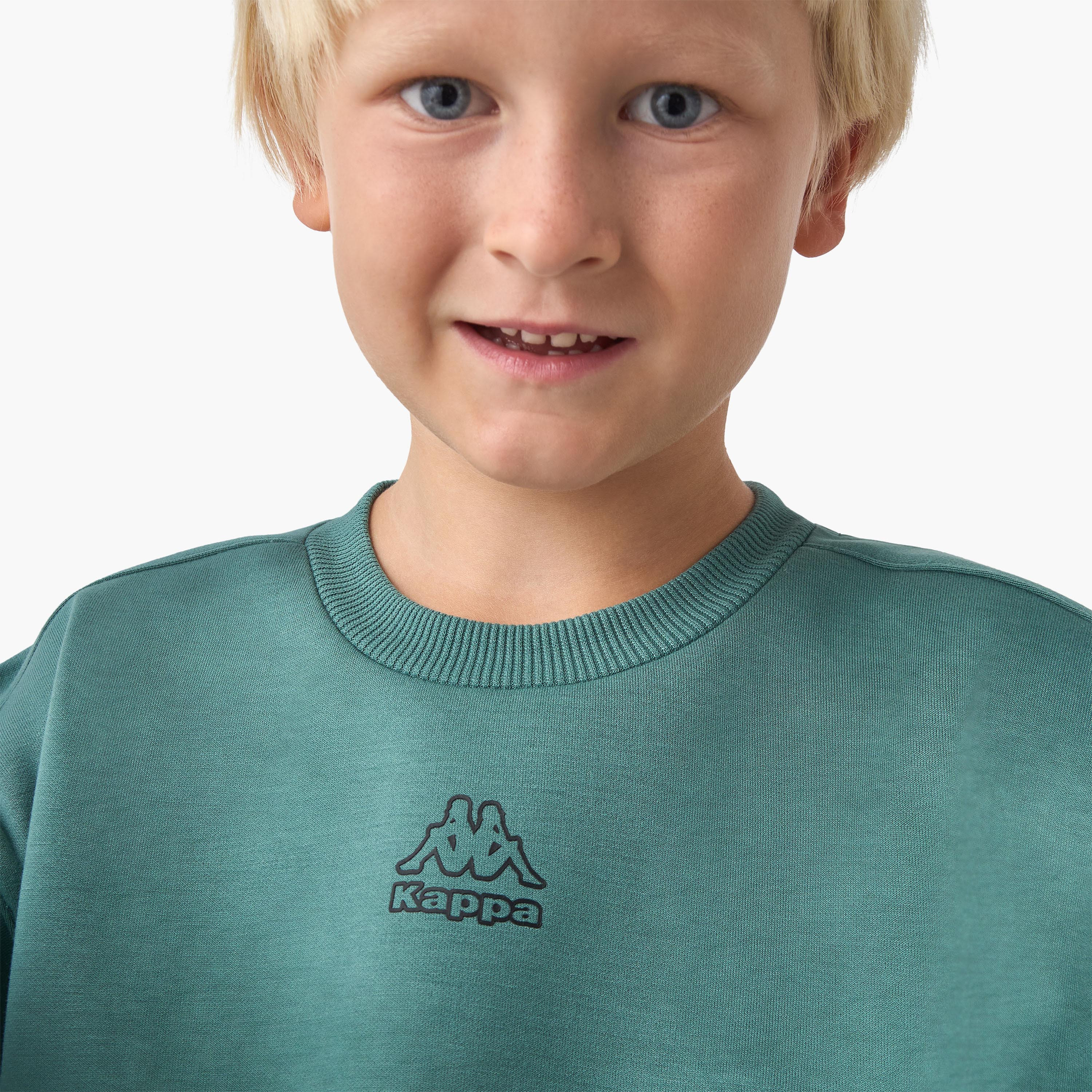 Kappa Boys Sweatshirt and Joggers Set with Pockets - Cotton - Long Sleeves - Round Neck-boys-clothing-setsandcoords-image-5