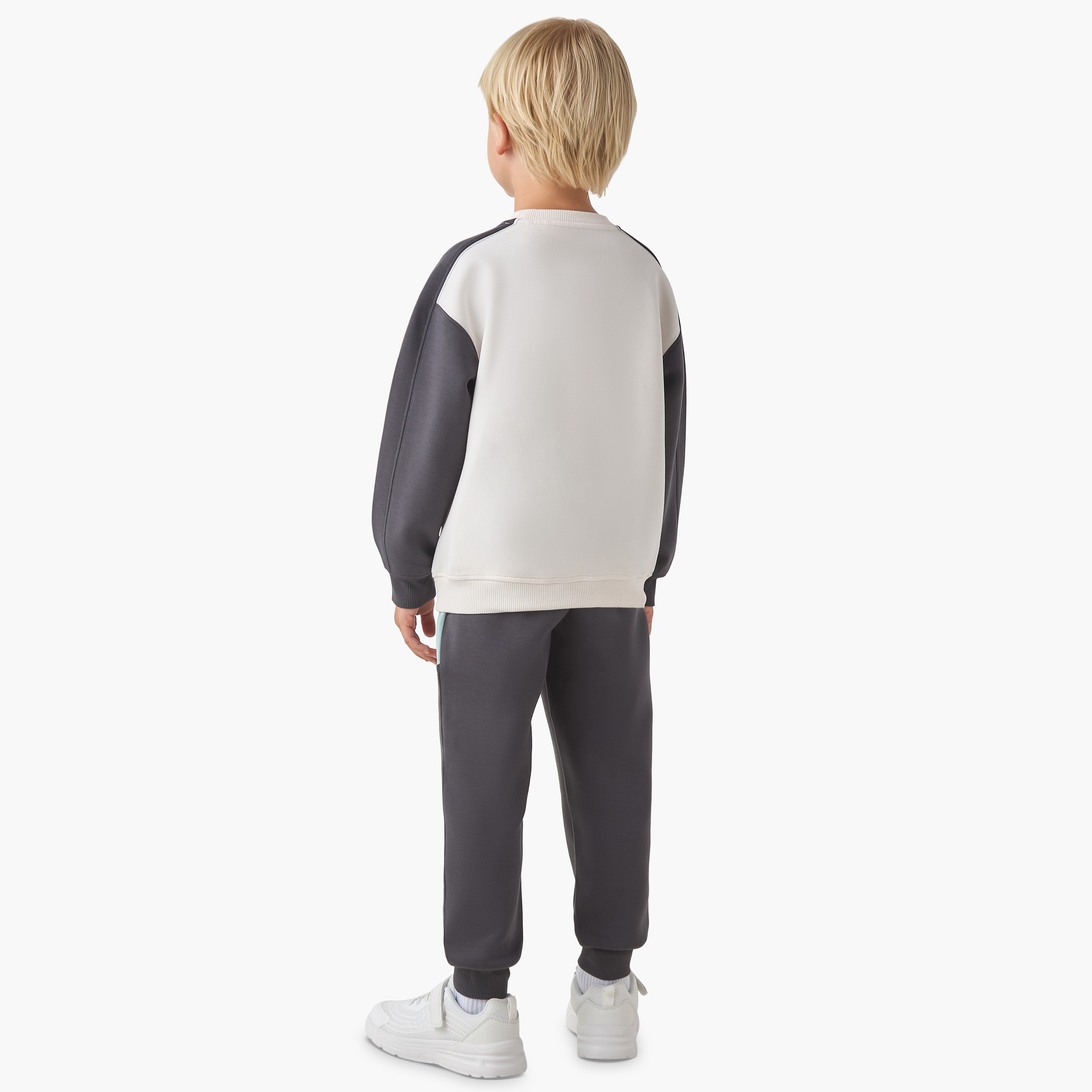 Kappa Boys Sweatshirt and Joggers Set with Panel - Cotton - Long Sleeve - Round Neck-boys-clothing-setsandcoords-image-4