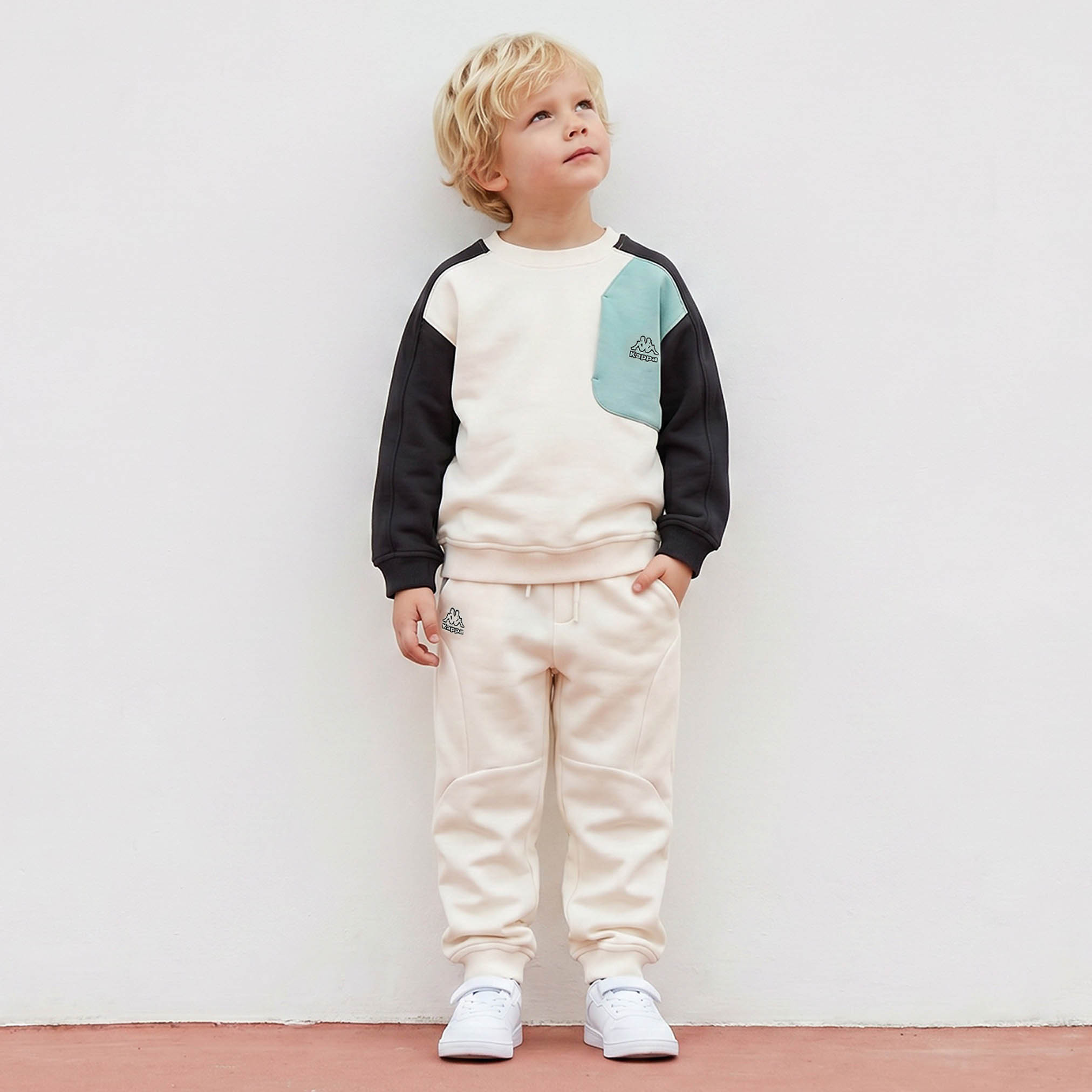 طقم سويت شيرت وبنطلون رياضي بألواح للأولاد - قطن - أكمام طويلة - ياقة مستديرة من كابا-boys-clothing-setsandcoords-image-7
