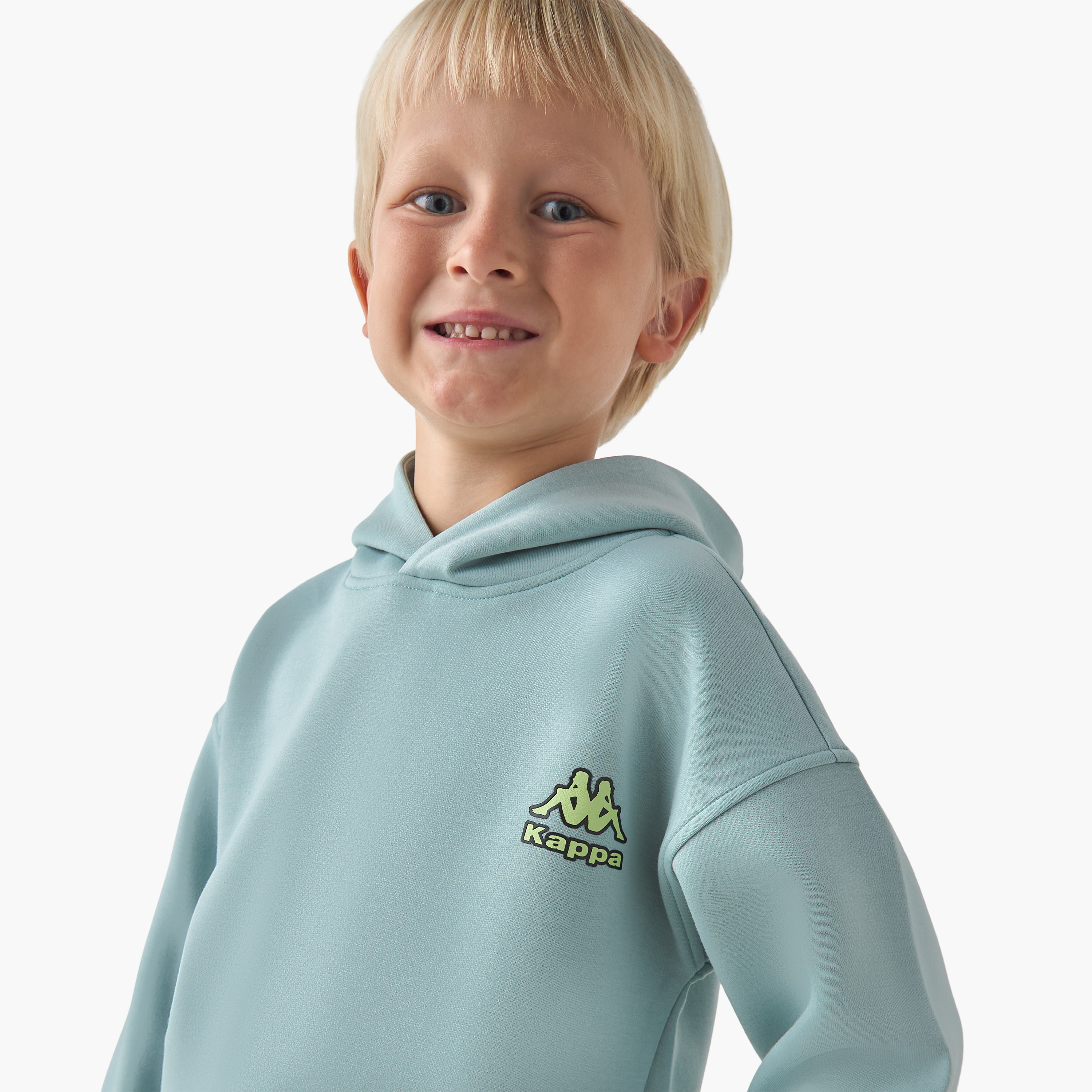 Kappa Hooded Long Sleeves Sweatshirt and Joggers Set with Logo Print-boys-clothing-sportswear-sets-image-5