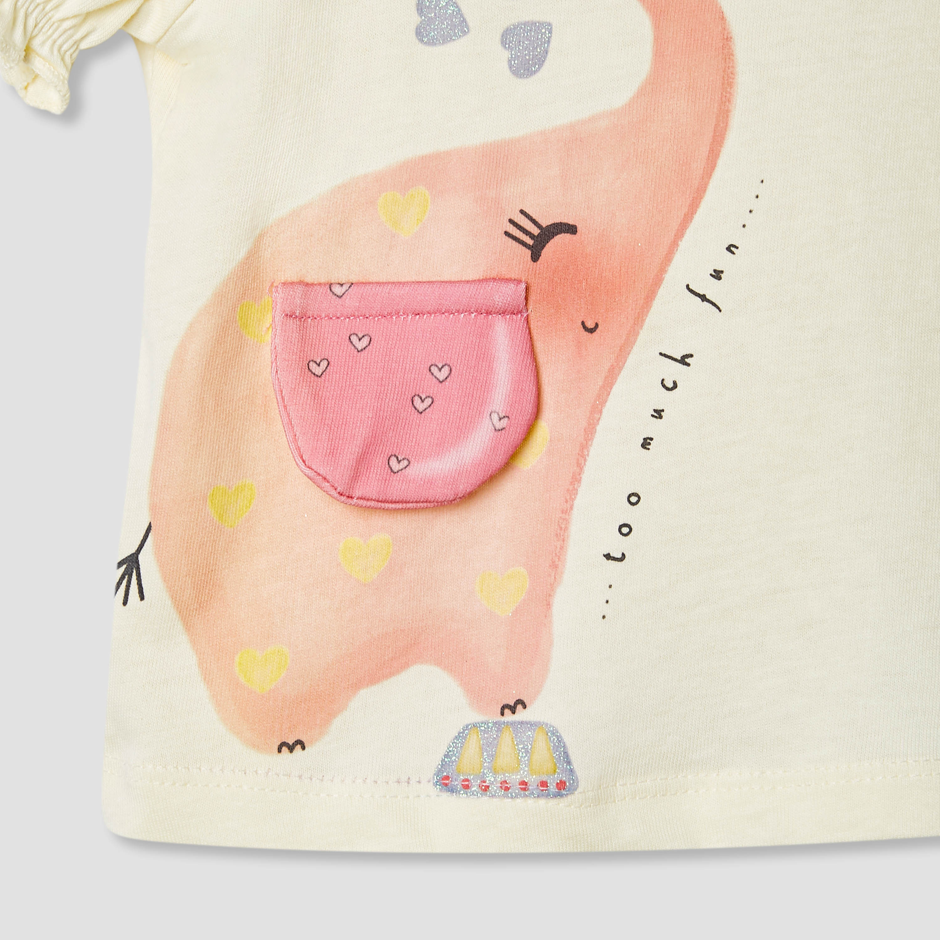 تيشيرت بطبعات وأكمام منفوخة من جونيورز-baby-girls-clothing-tshirts-image-4