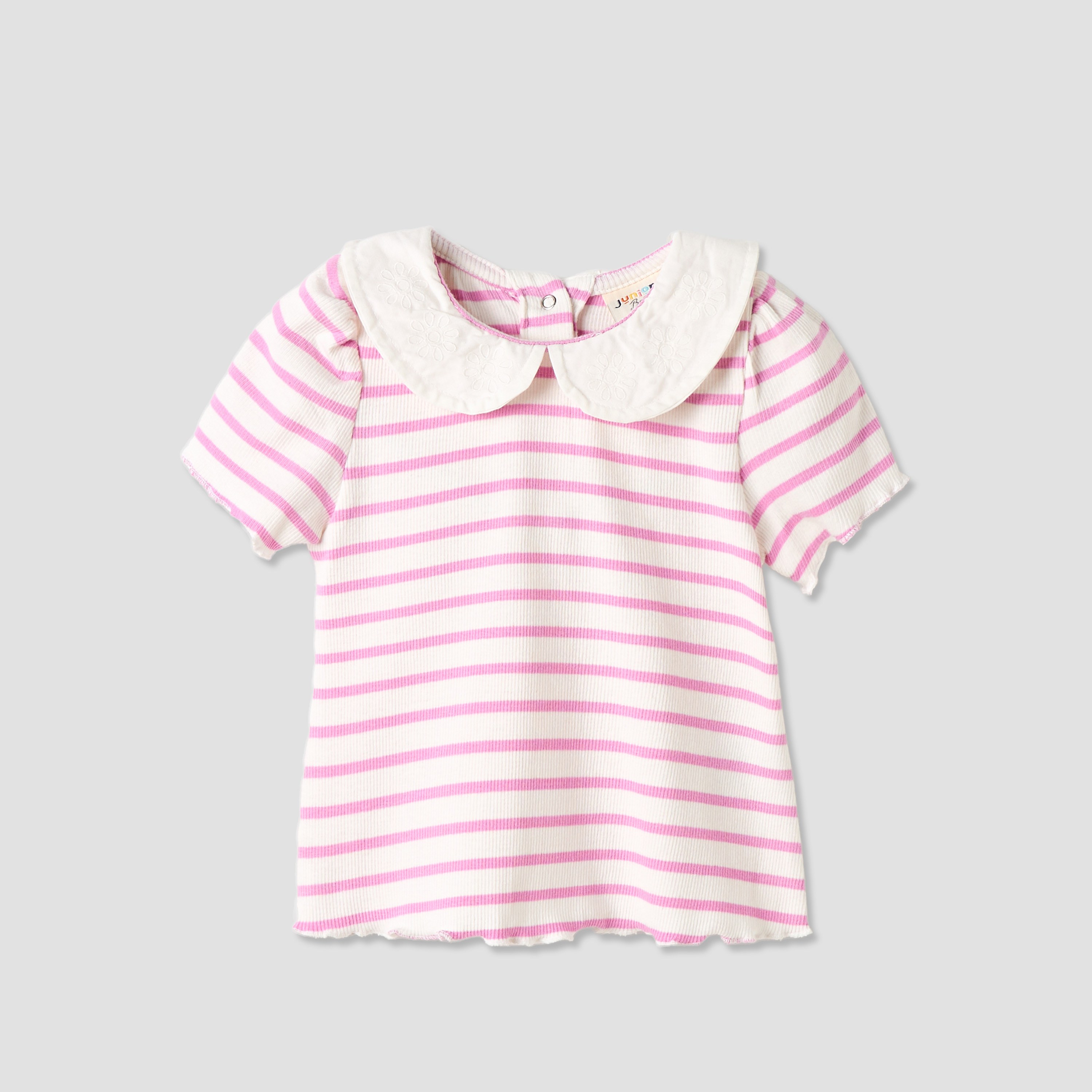 Set of 3 Juniors Round Neck Sleeveless T-shirts with Print-baby-girls-clothing-tshirts-image-4
