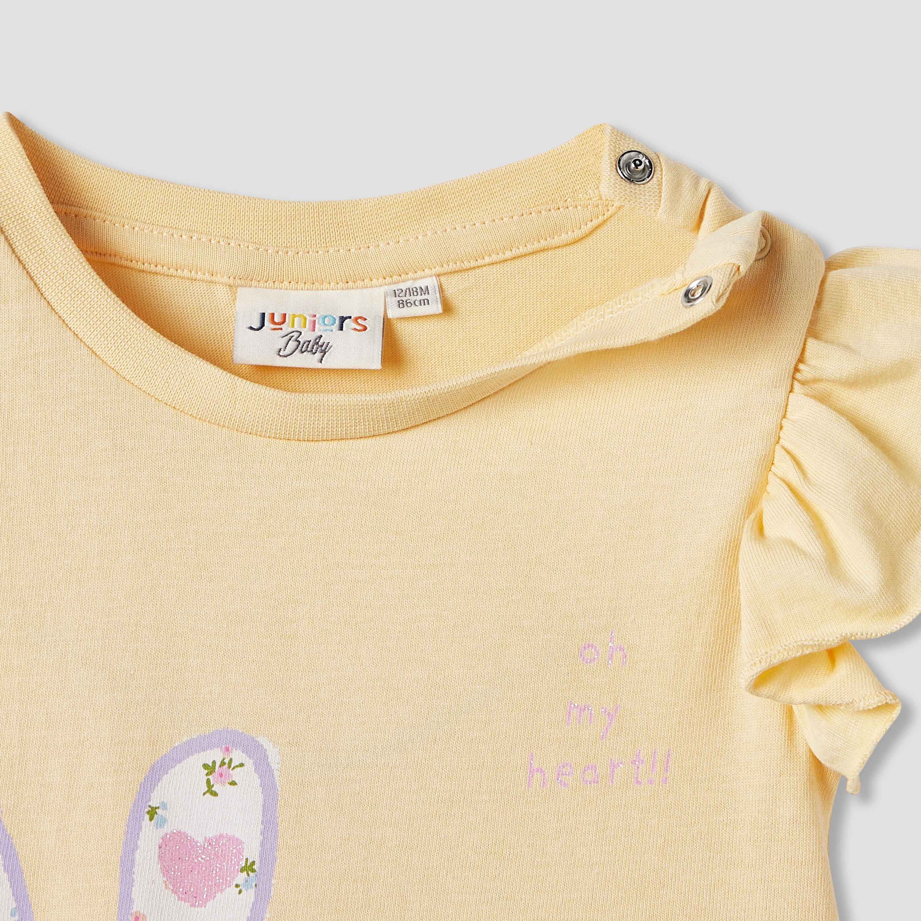 Juniors Girls' Crew Neck Printed T-shirt - Set of 3-baby-girls-clothing-tshirts-image-7