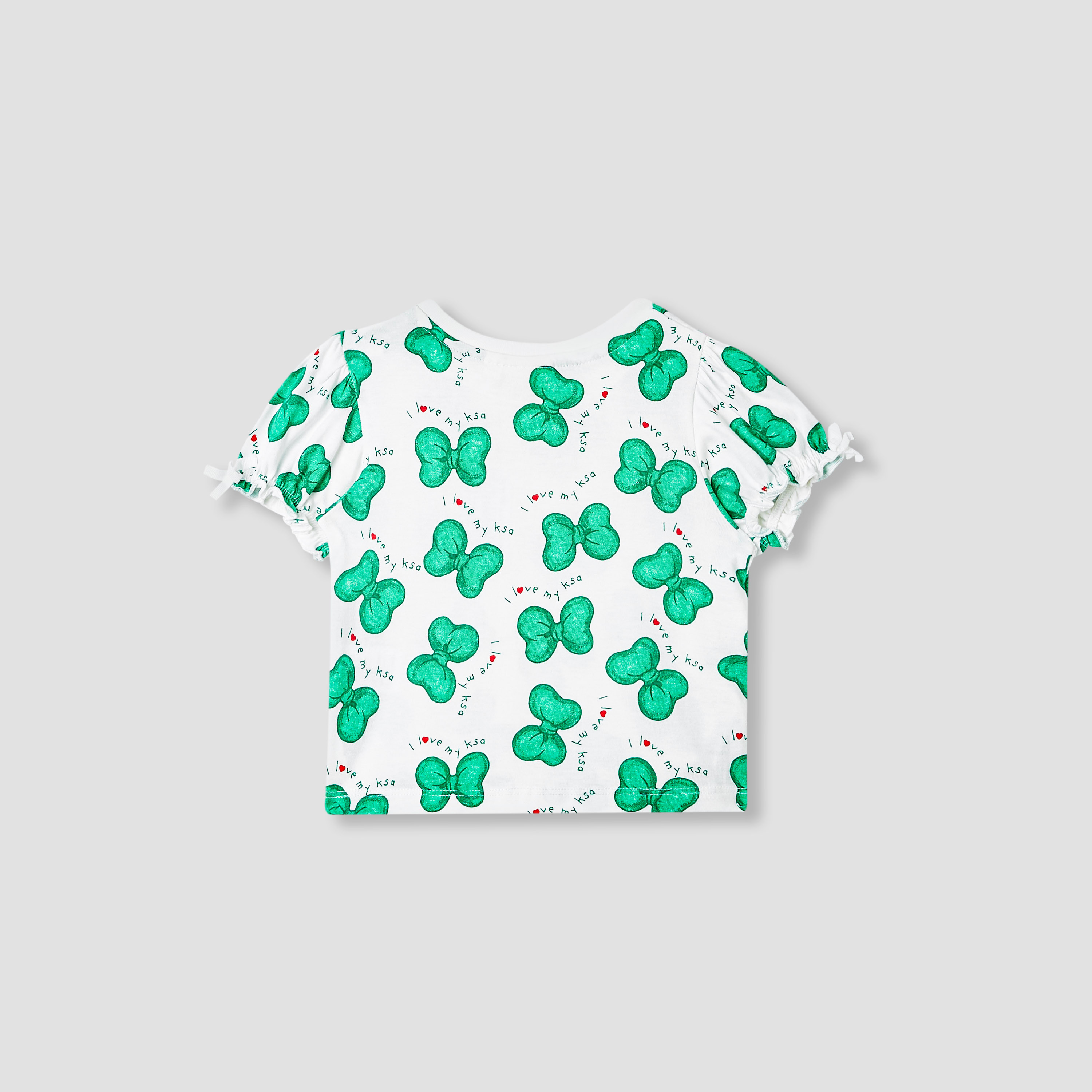 بلوزة بطبعات اليوم الوطني السعودي وأكمام منفوخة من جونيورز-baby-girls-clothing-tshirts-image-2