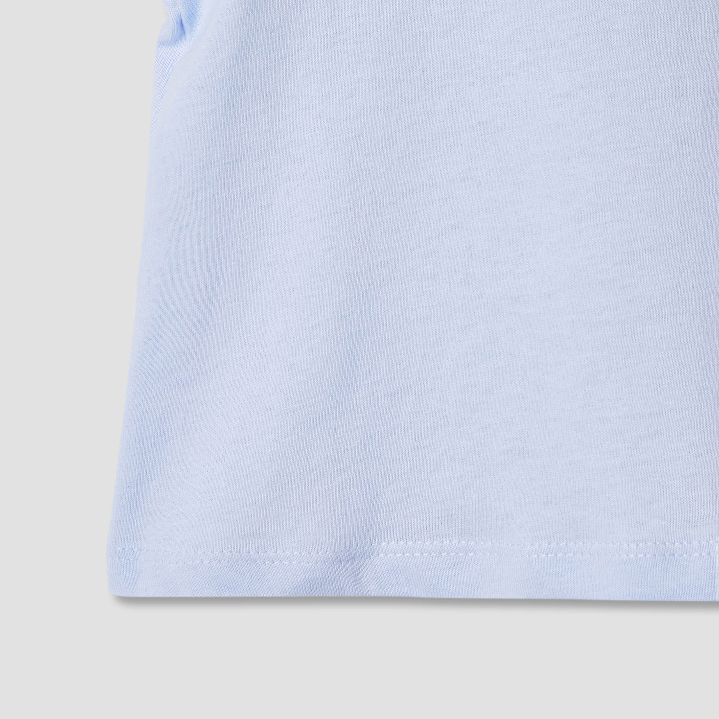 Juniors Solid T-shirt with Puff Sleeves-baby-girls-clothing-tshirts-image-4