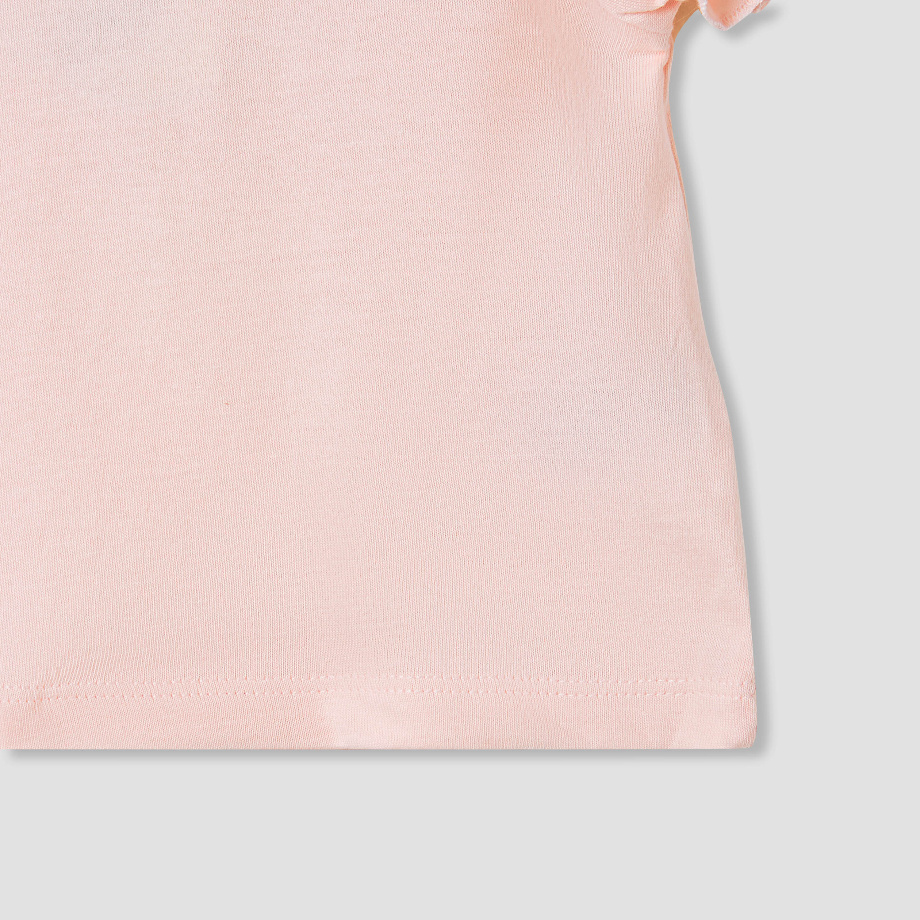 Juniors Solid T-shirt with Puff Sleeves-baby-girls-clothing-tshirts-image-4