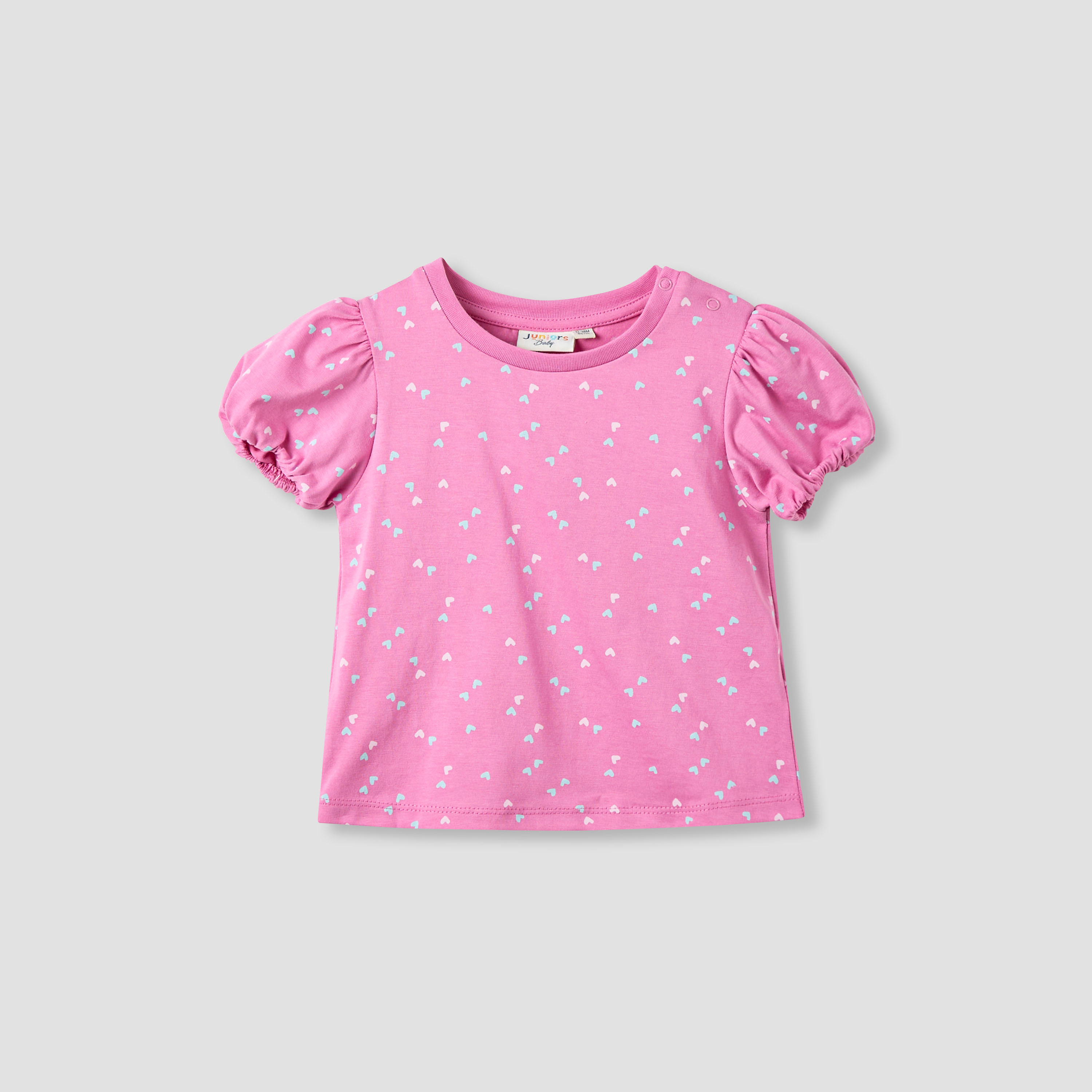 Juniors Printed T-shirt with Short Sleeves - Set of 2-baby-girls-clothing-tshirts-image-3
