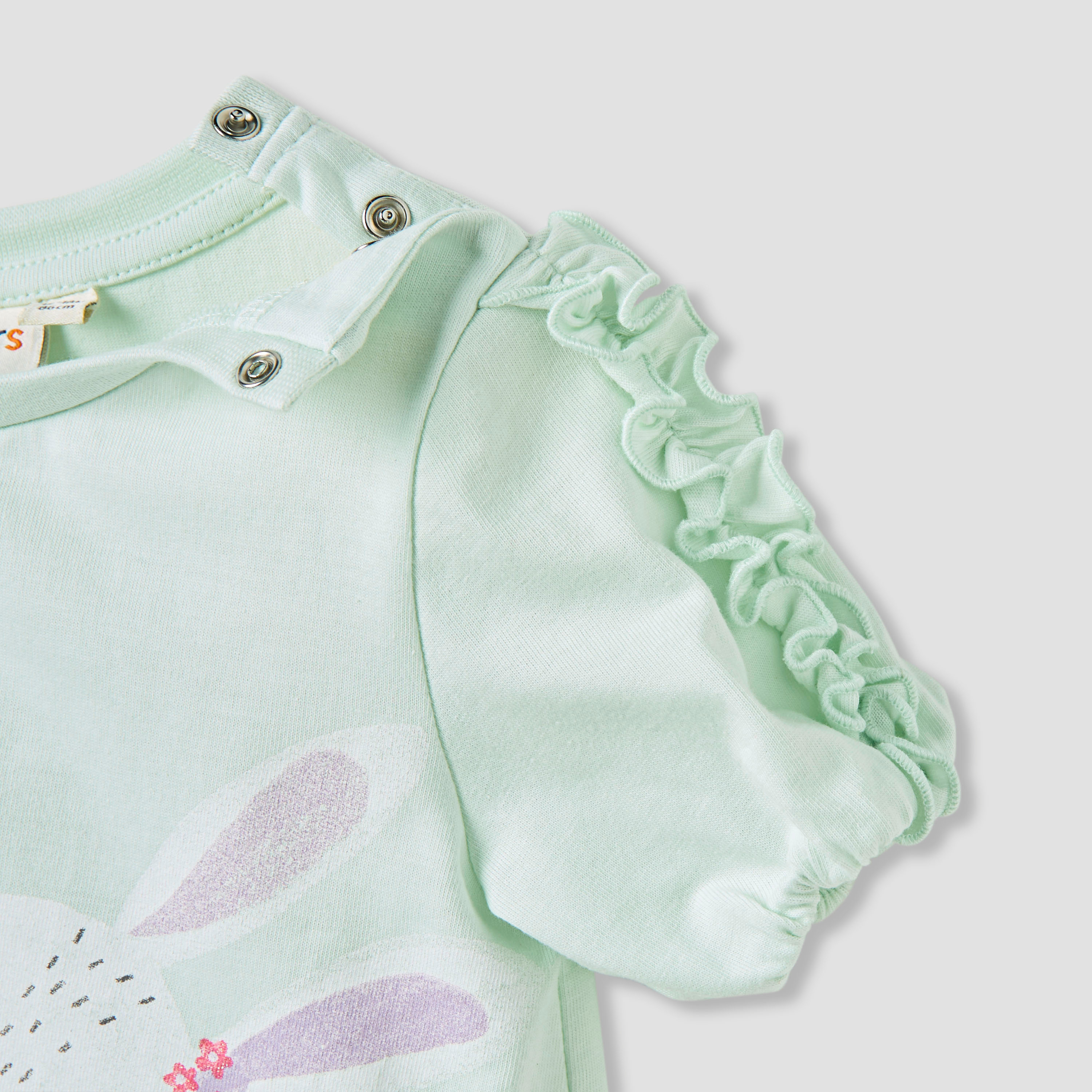 Juniors Printed T-shirt with Short Sleeves - Set of 2-baby-girls-clothing-tshirts-image-4