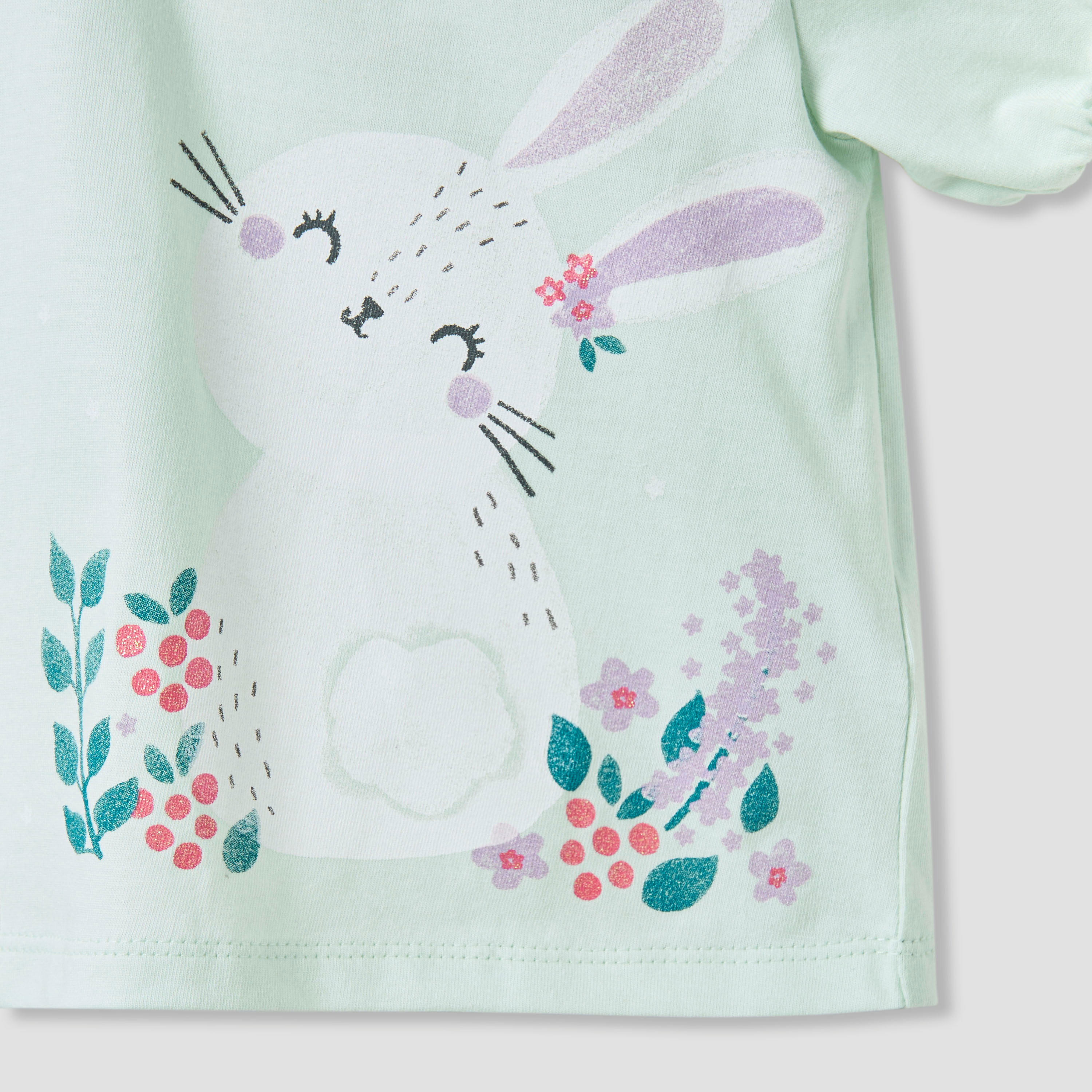 Juniors Printed T-shirt with Short Sleeves - Set of 2-baby-girls-clothing-tshirts-image-5