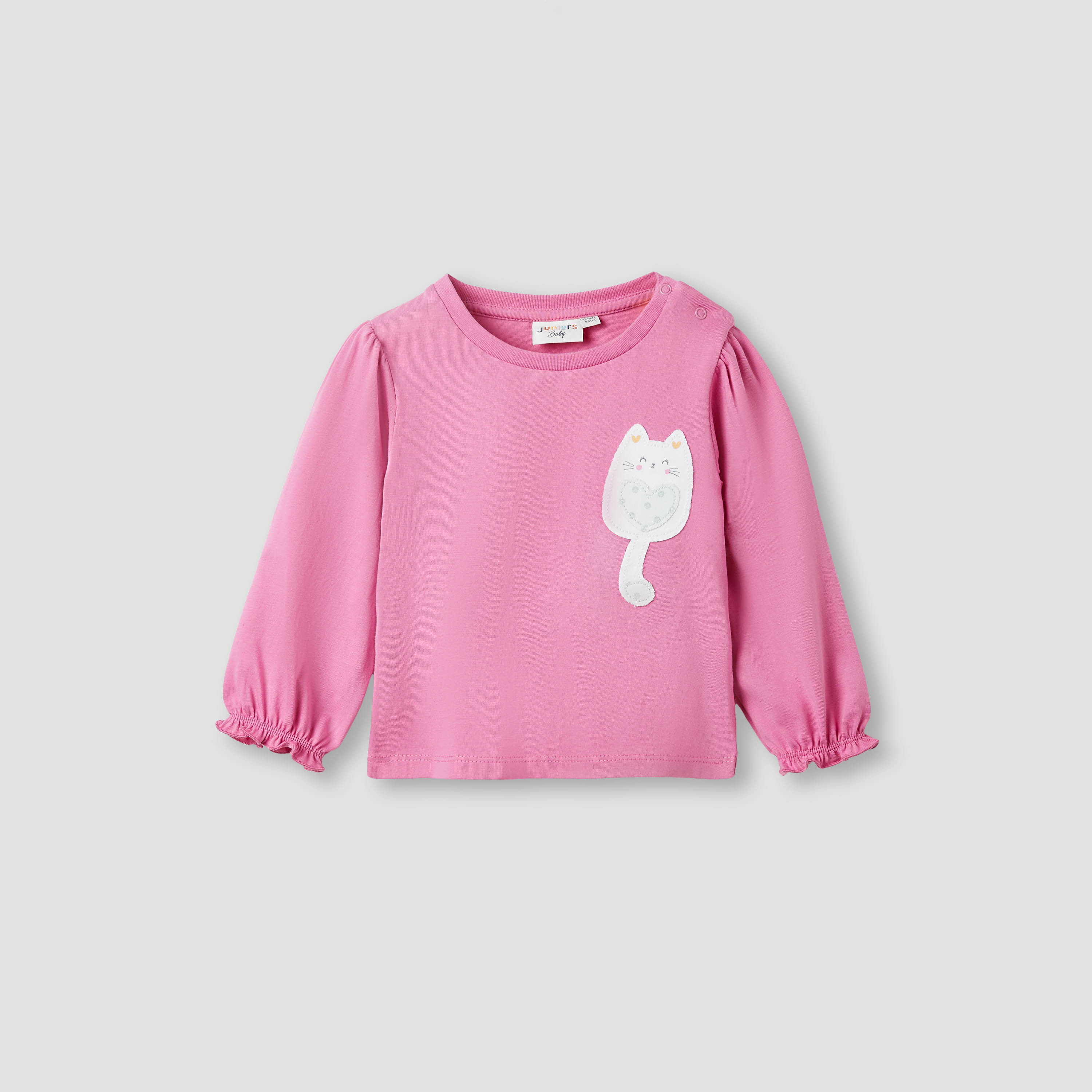 طقم بلوزات بأكمام طويلة بطبعات من جونيورز - 3 قطع-baby-girls-clothing-blousesandshirts-image-4