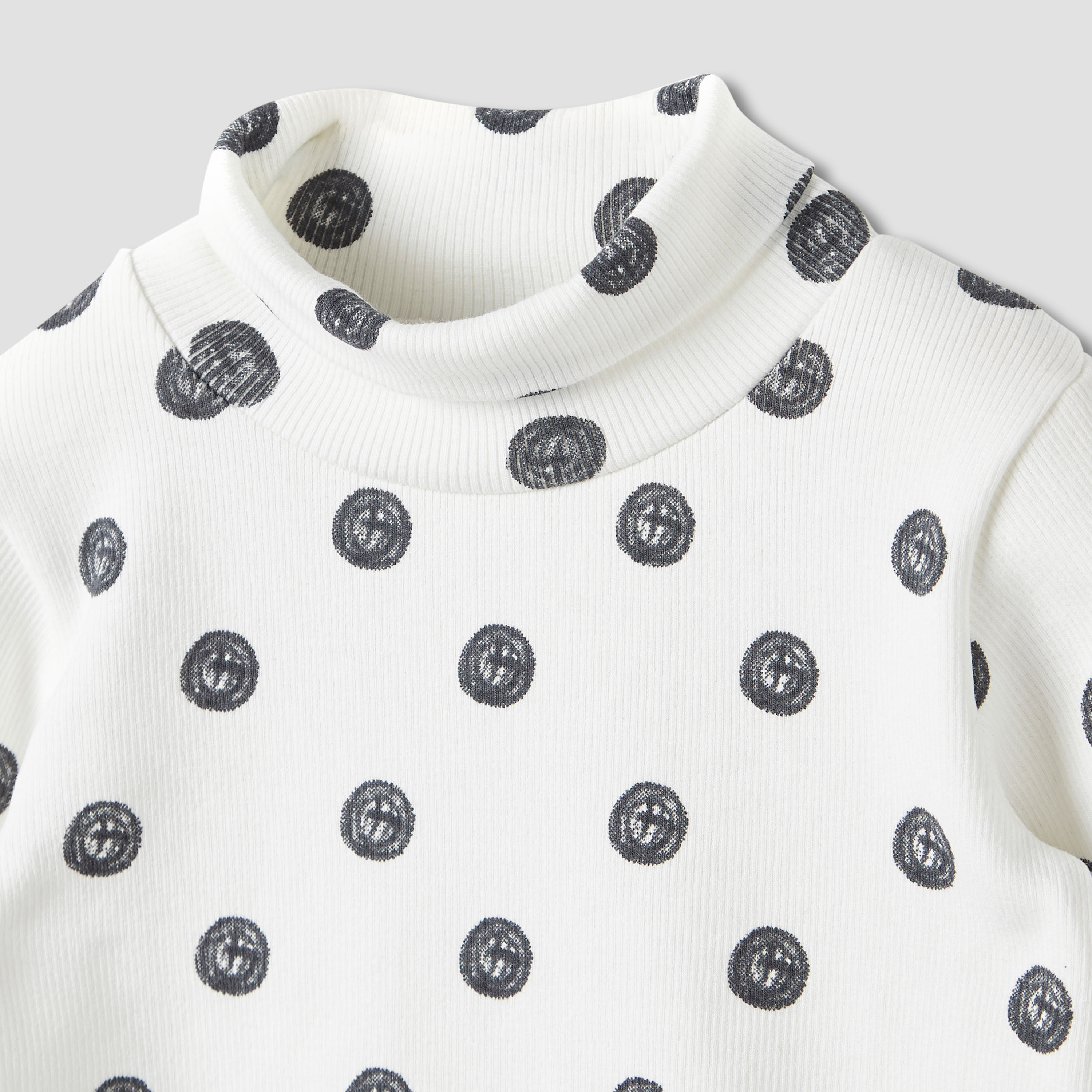 Juniors Bow Detail T-shirt with Turtleneck and Long Sleeves - Set of 2-baby-girls-clothing-tshirts-image-4