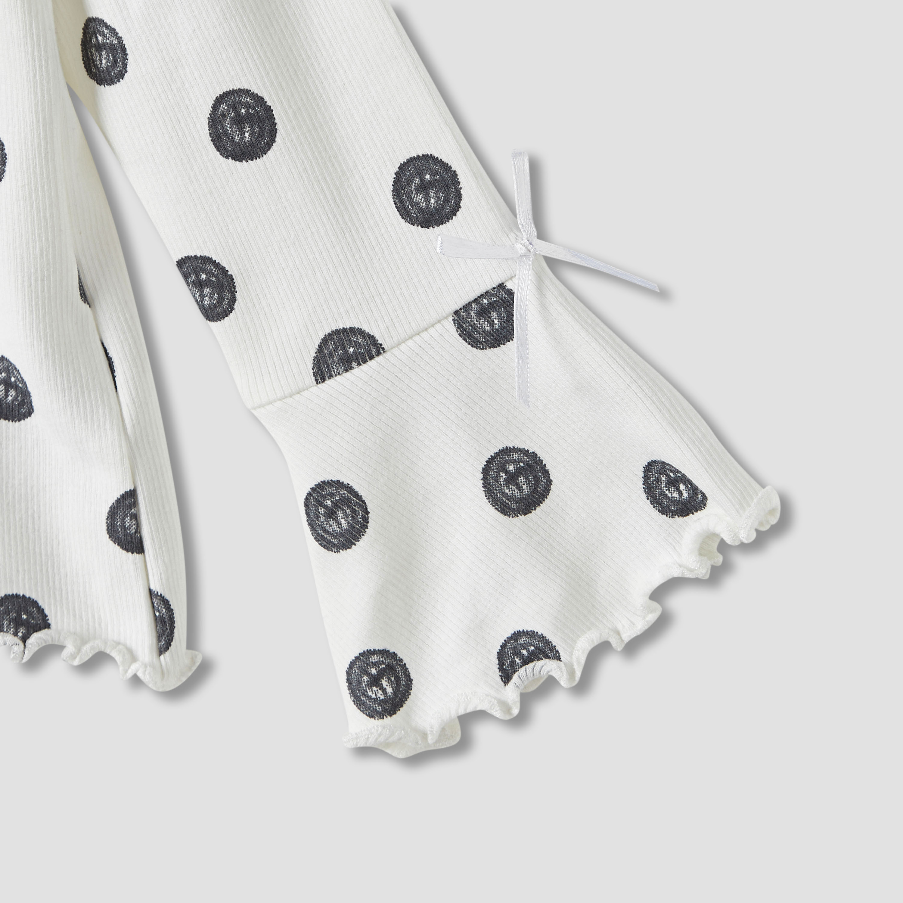 Juniors Bow Detail T-shirt with Turtleneck and Long Sleeves - Set of 2-baby-girls-clothing-tshirts-image-5