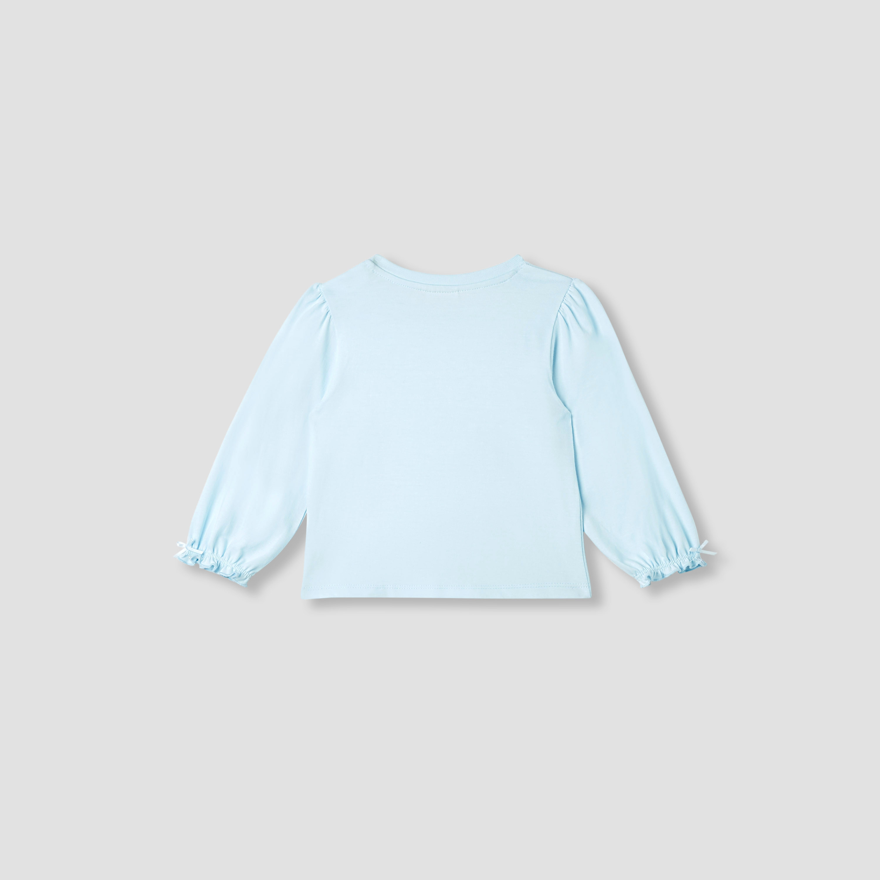 Juniors Printed T-shirt with Long Sleeves-baby-girls-clothing-tshirts-image-2