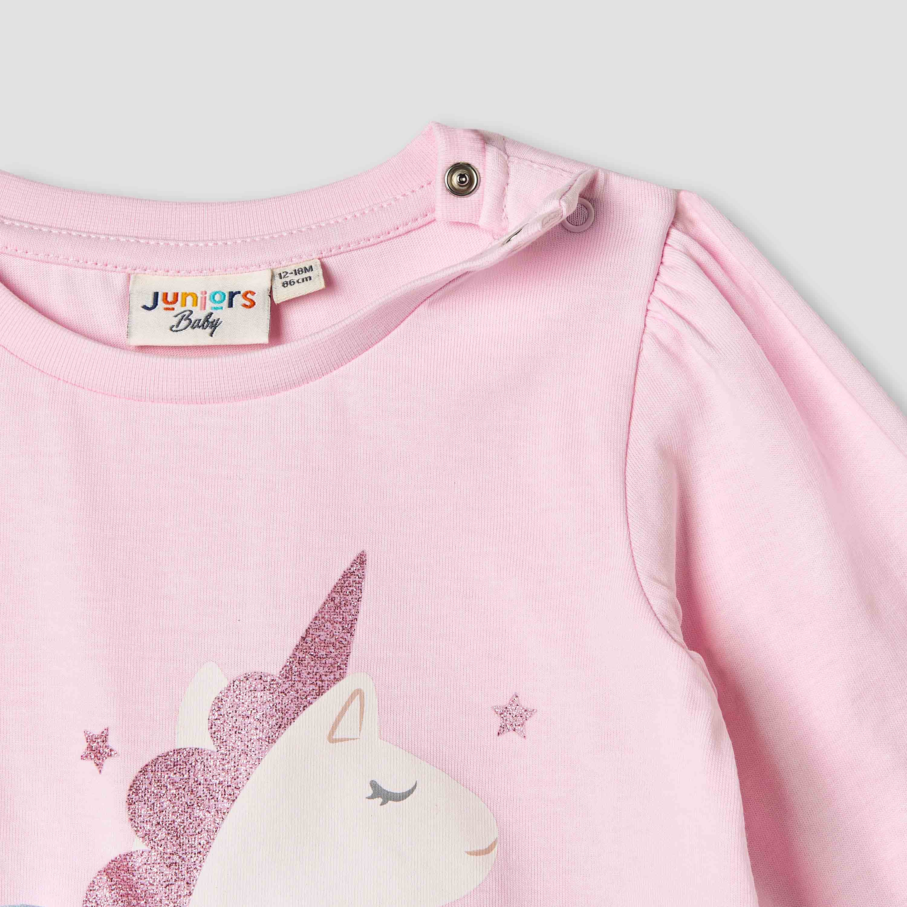 Juniors Unicorn Print Top with Long Sleeves-baby-girls-clothing-tshirts-image-5