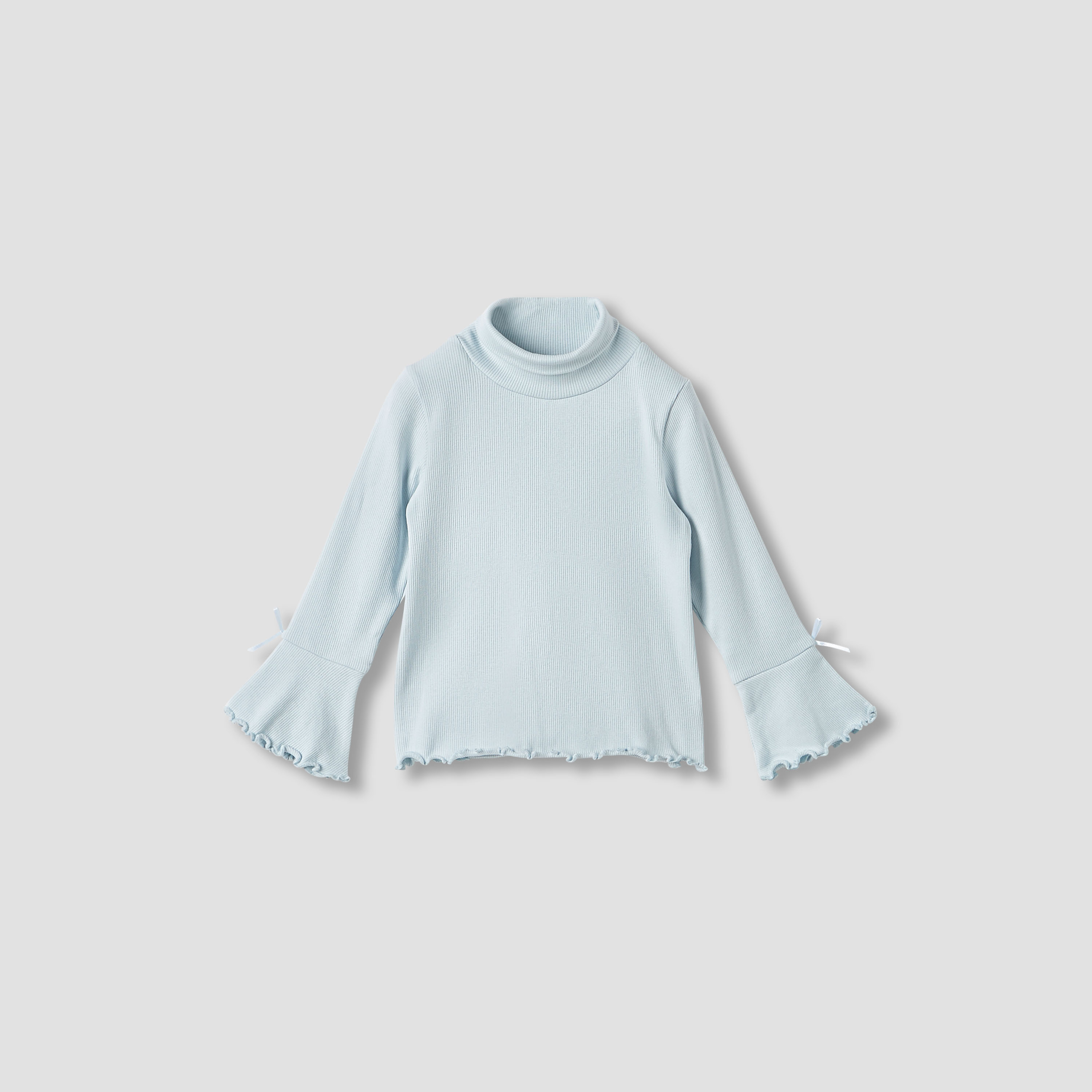 Juniors Bow Detail Top with Turtleneck and Long Sleeves - Set of 2-baby-girls-clothing-tshirts-image-2