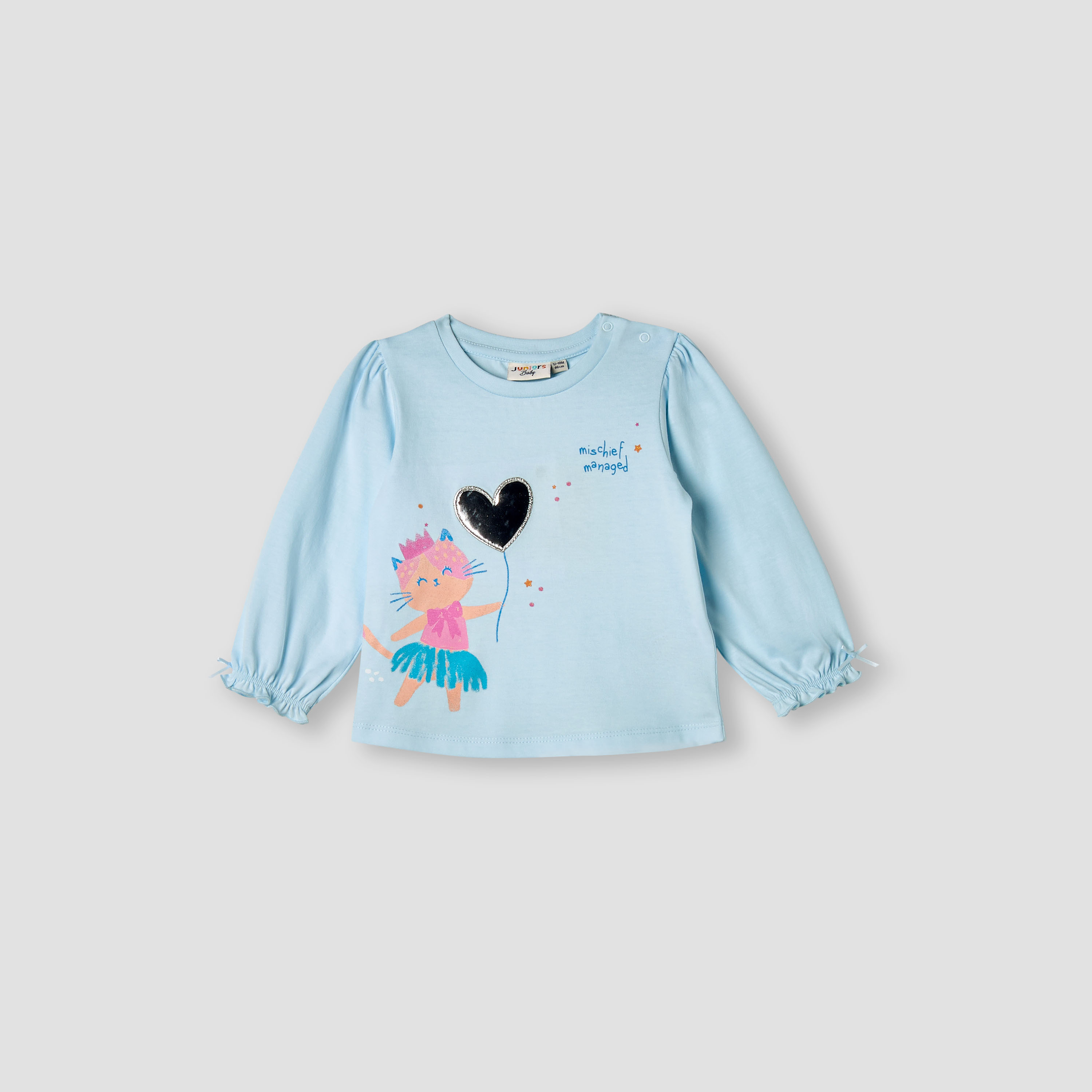 بلوزة بطبعات وأكمام طويلة من جونيورز-baby-girls-clothing-tshirts-image-1