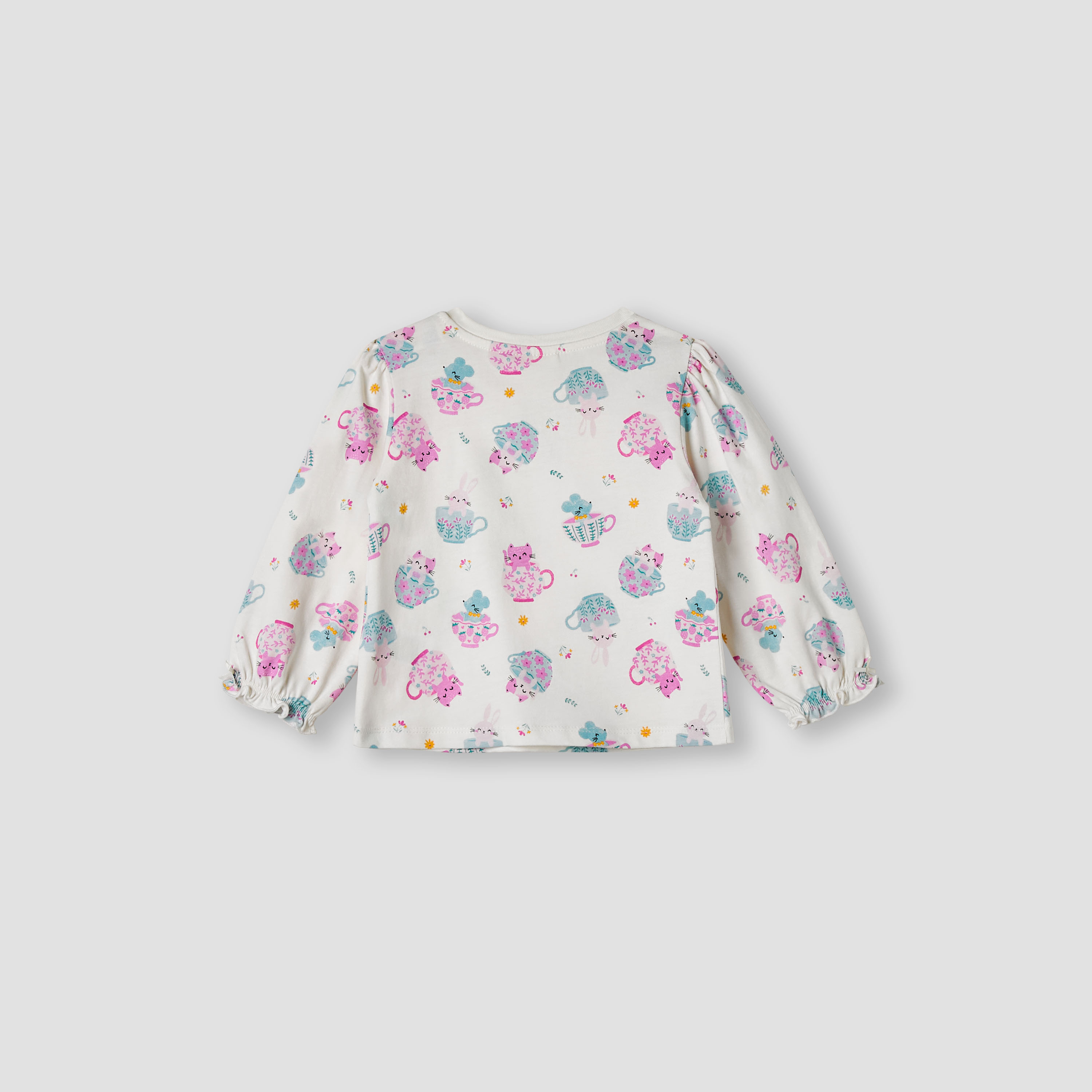 Juniors Printed Top with Long Sleeves-baby-girls-clothing-tshirts-image-2