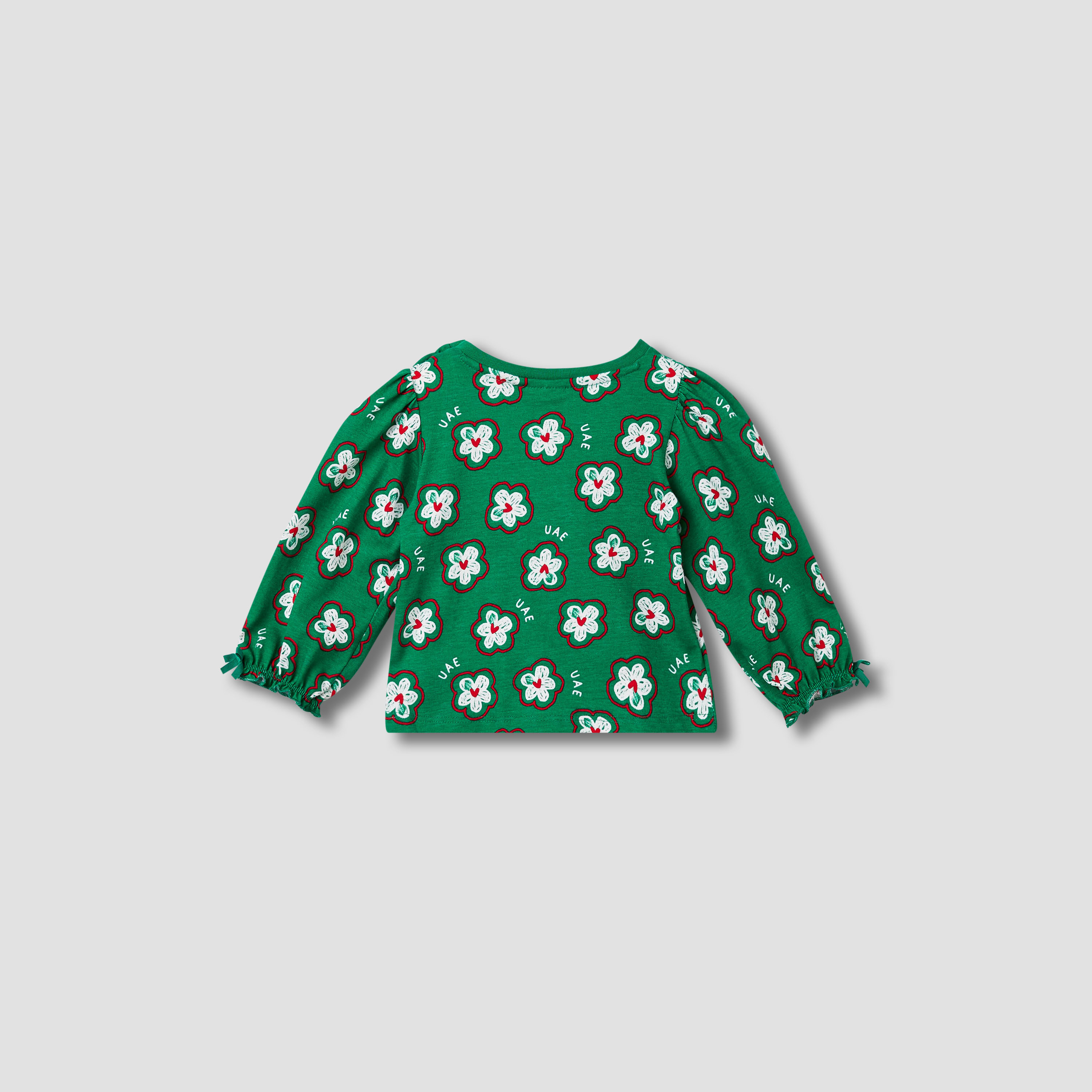بلوزة بطبعات اليوم الوطني الإماراتي وأكمام طويلة من جونيورز-baby-girls-clothing-tshirts-image-2