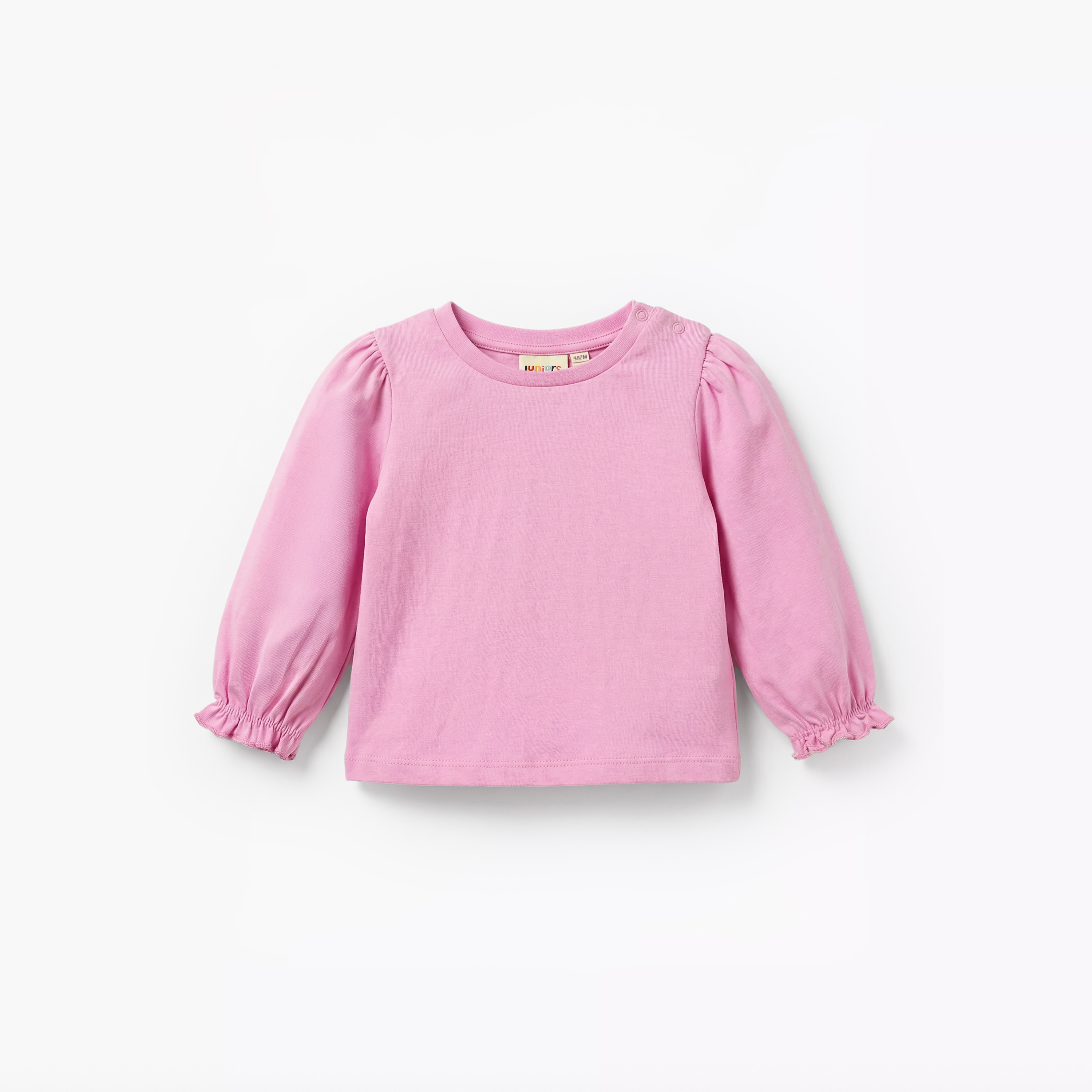 تيشيرت سادة بأكمام طويلة من جونيورز-baby-girls-clothing-tshirts-image-2