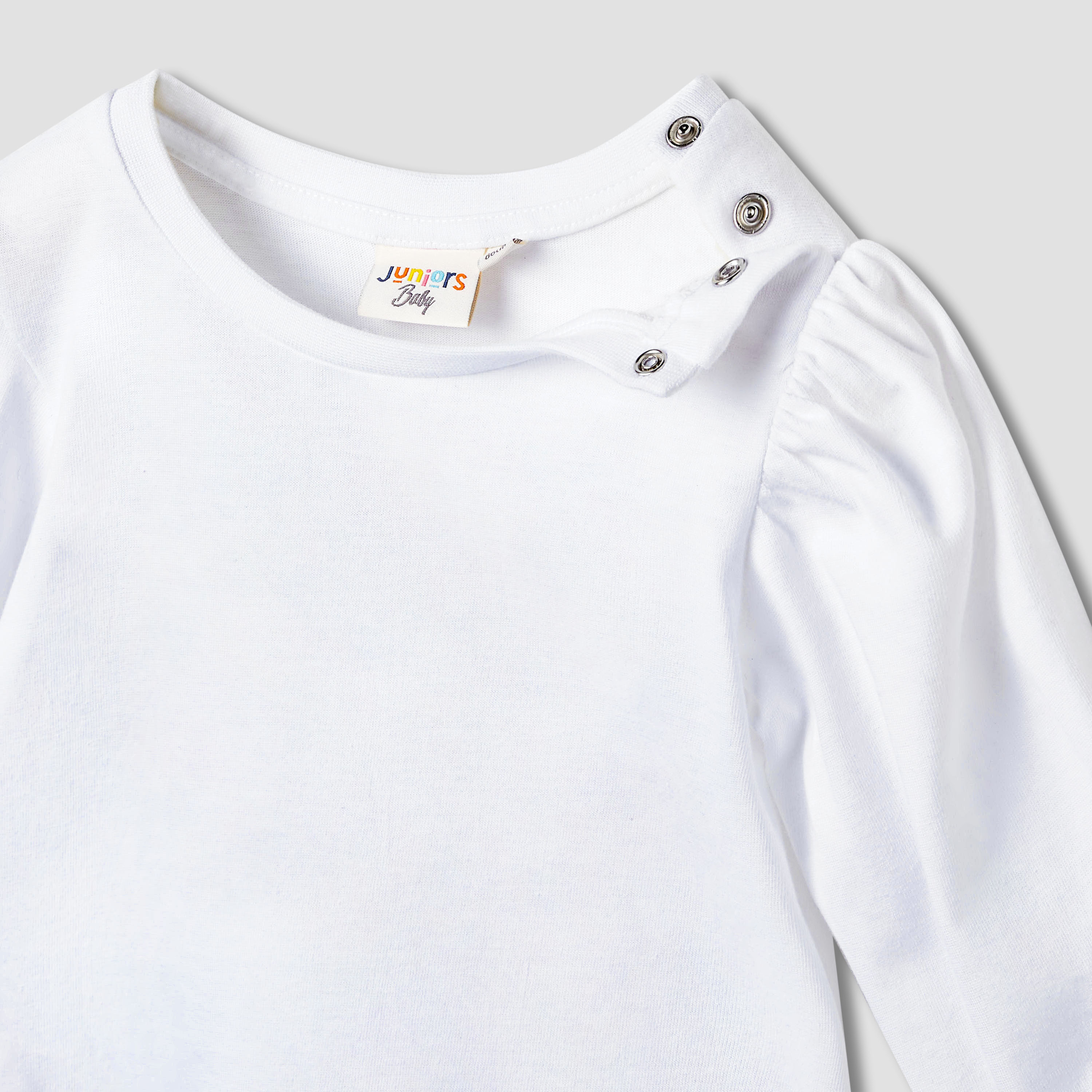 تيشيرت سادة بأكمام طويلة من جونيورز-baby-girls-clothing-tshirts-image-3