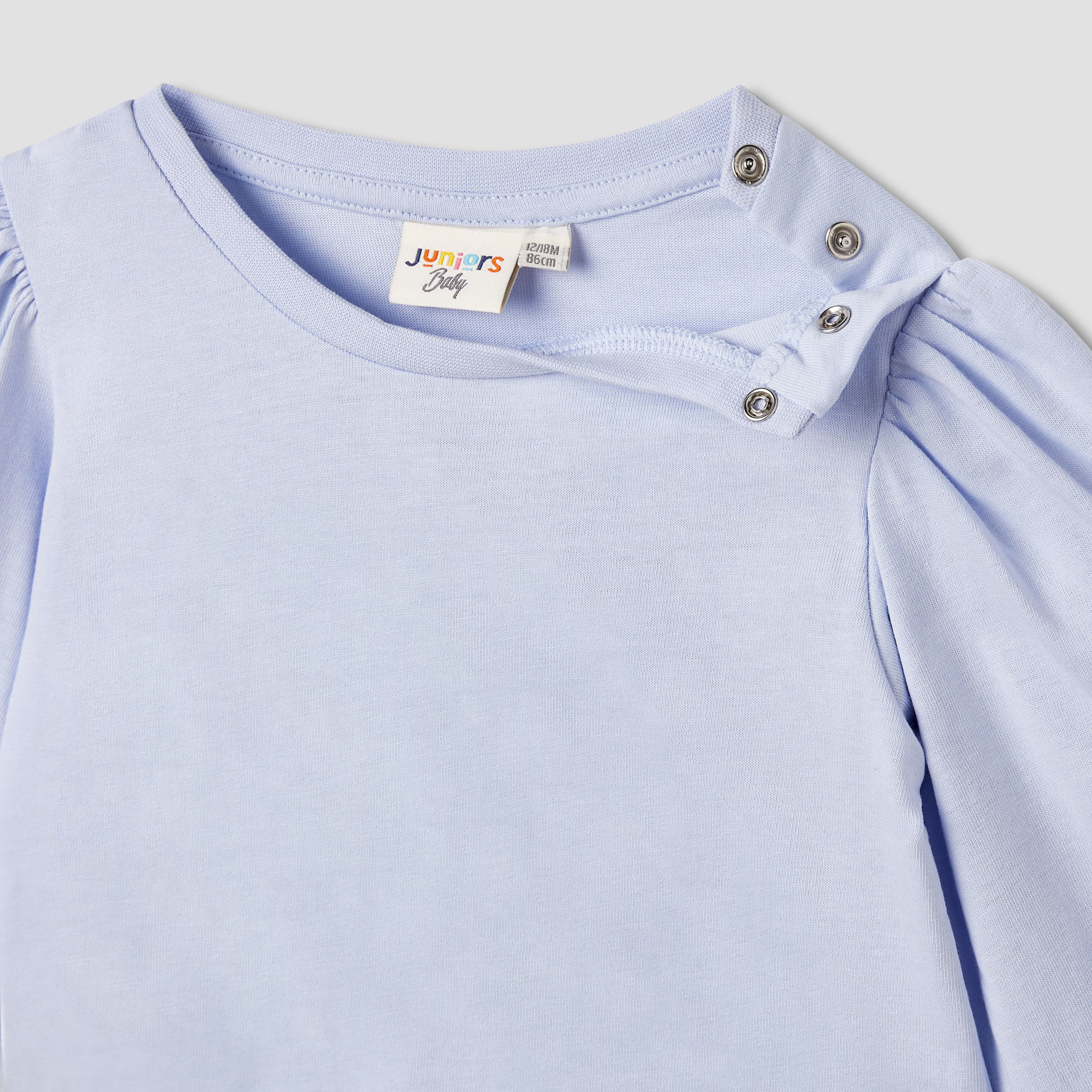 تيشيرت سادة بأكمام طويلة من جونيورز-baby-girls-clothing-tshirts-image-3