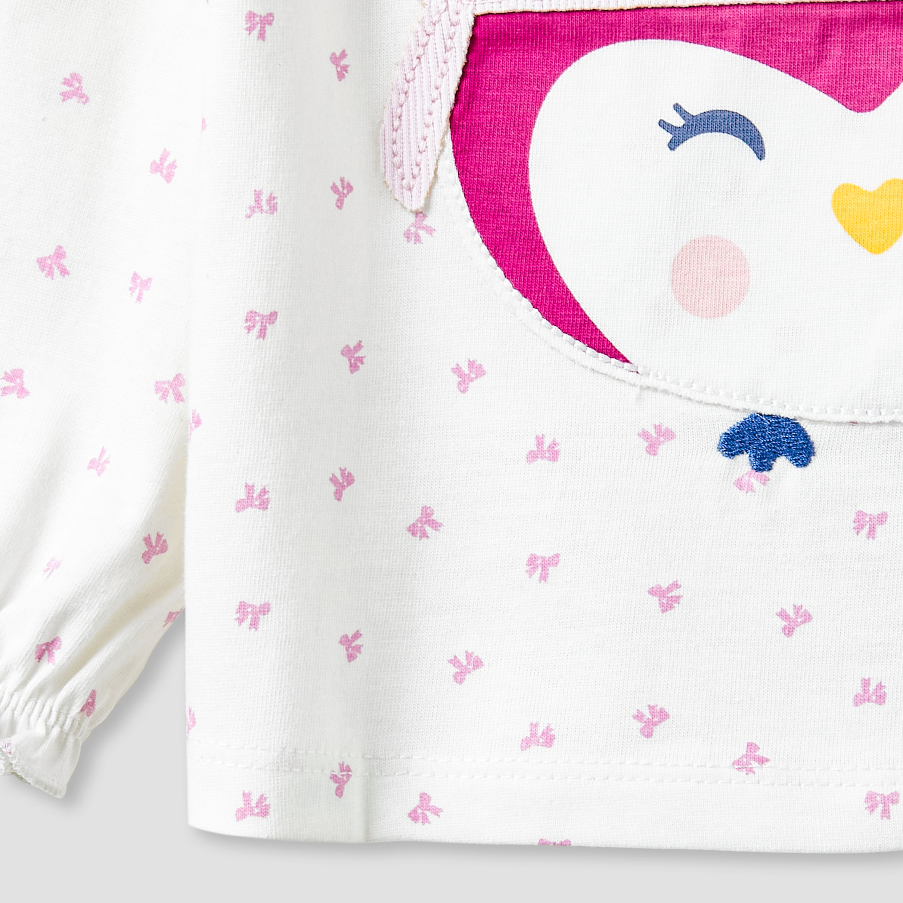 Juniors Girls Collar Neck T-shirt with Assorted Print - Cotton - Long Sleeves - Set of 2-baby-girls-clothing-tshirts-image-5