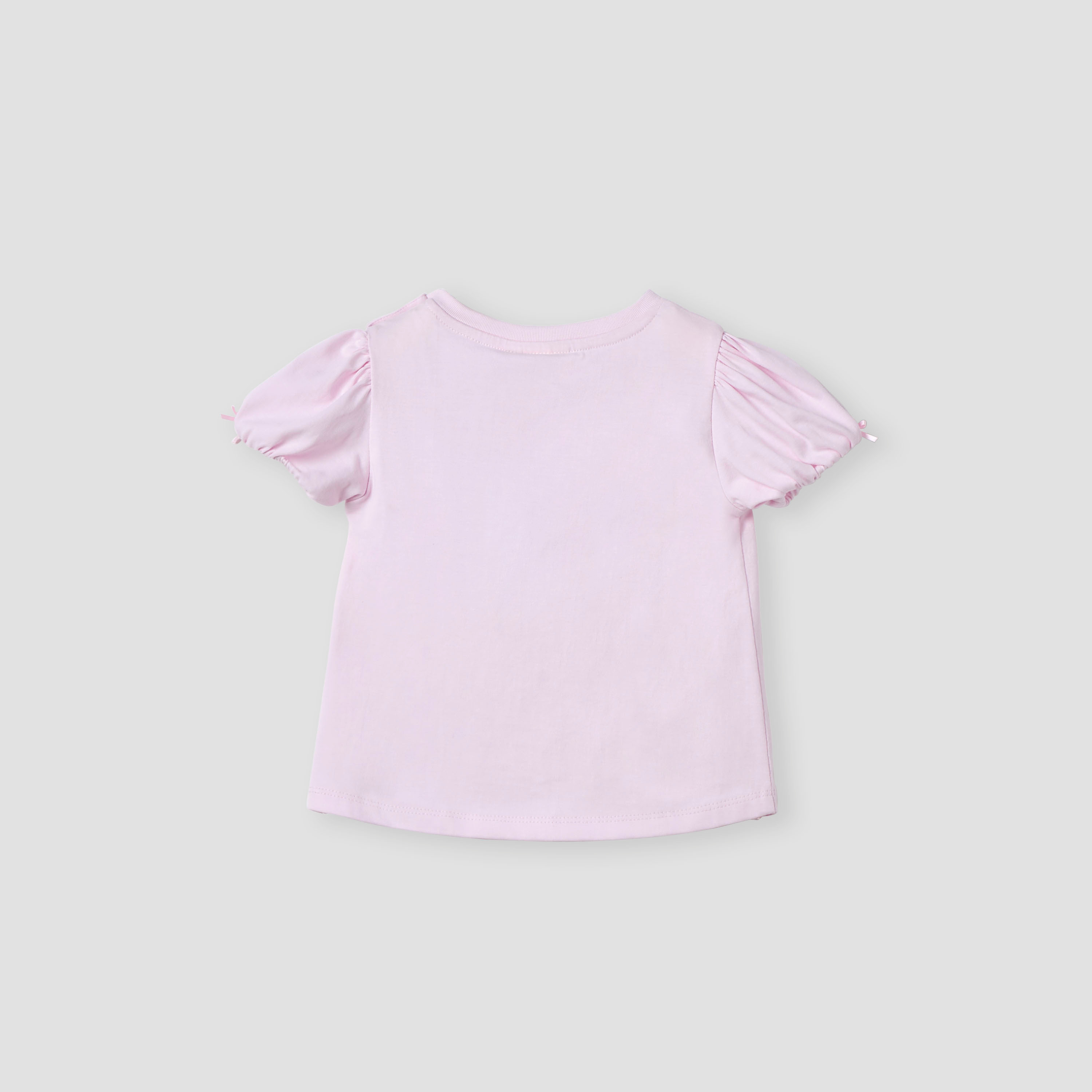 Juniors Bunny Print Top with Puff Sleeves-baby-girls-clothing-tshirts-image-2