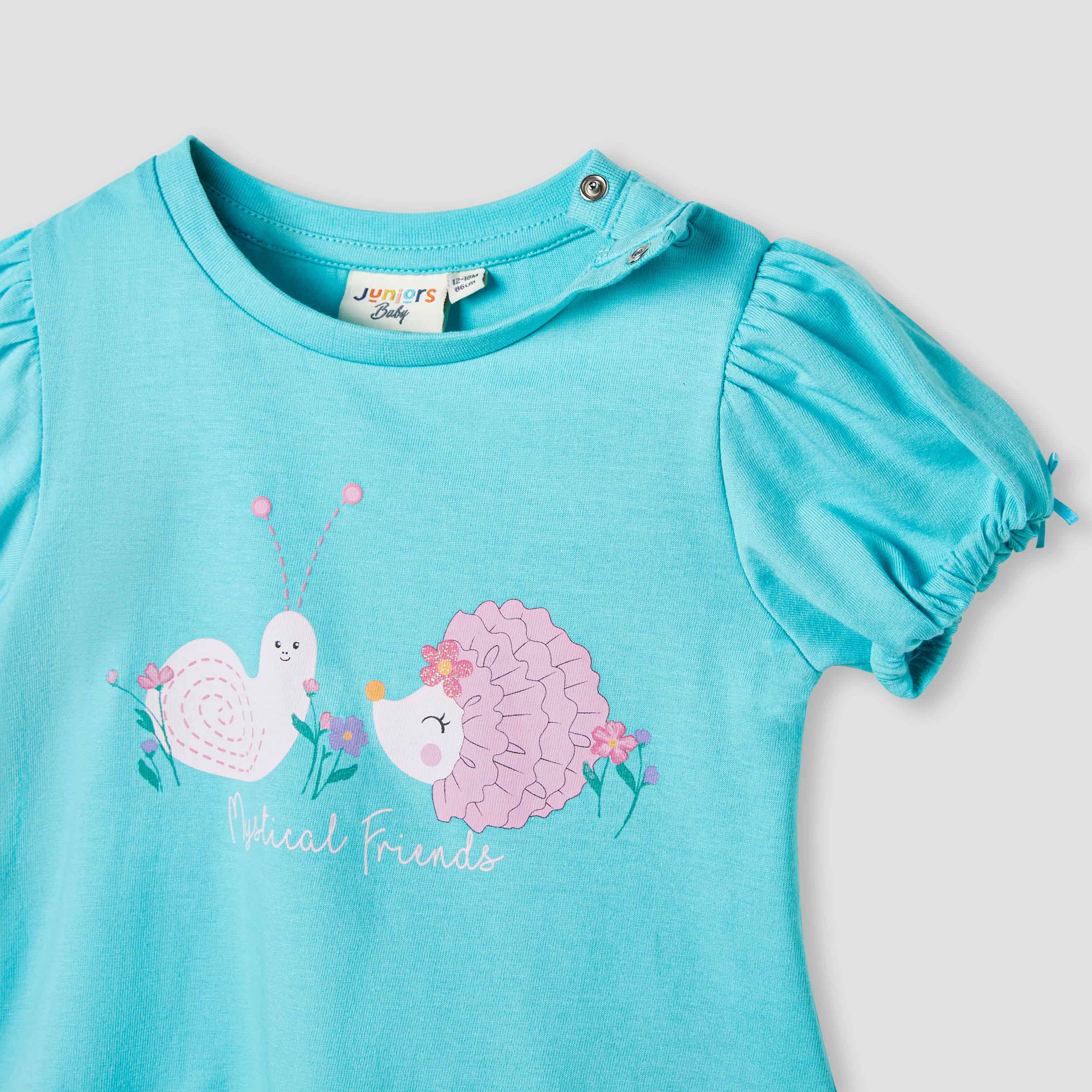 Juniors Printed T-shirt-baby-girls-clothing-tshirts-image-3