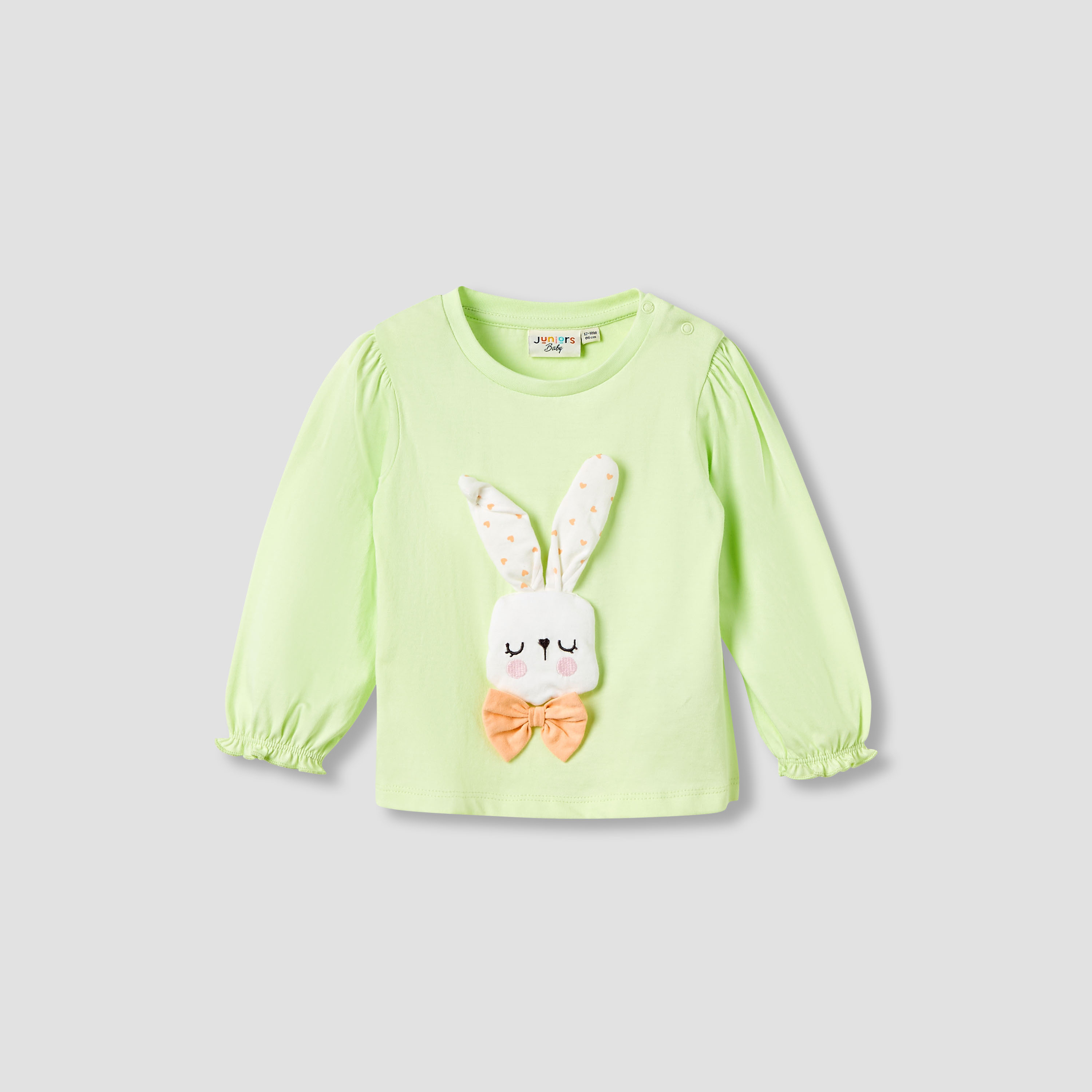 Juniors Girls Round Neck T-shirt - Cotton - Long Sleeves-baby-girls-clothing-multipacks-image-2