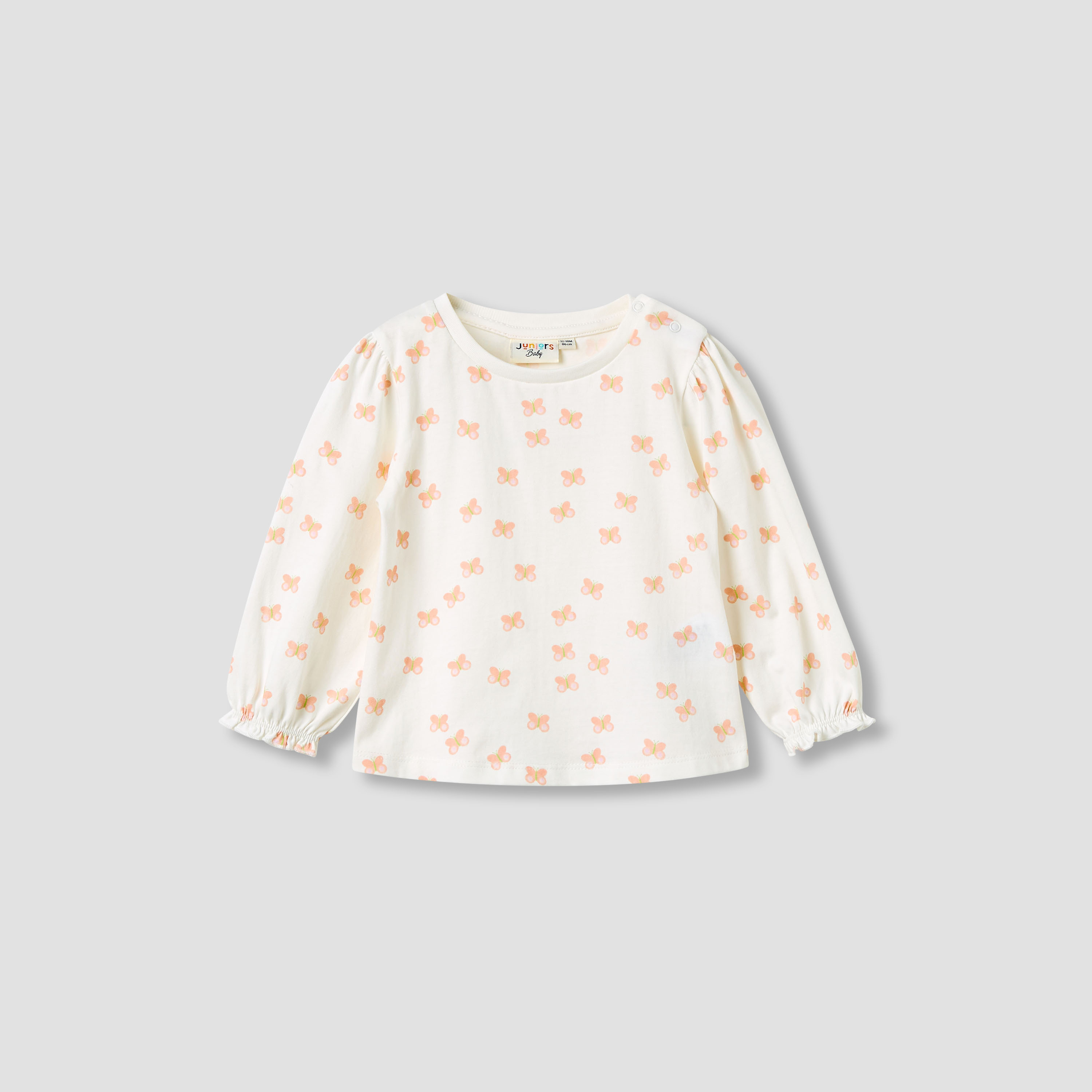 Juniors Girls Round Neck T-shirt - Cotton - Long Sleeves-baby-girls-clothing-multipacks-image-4
