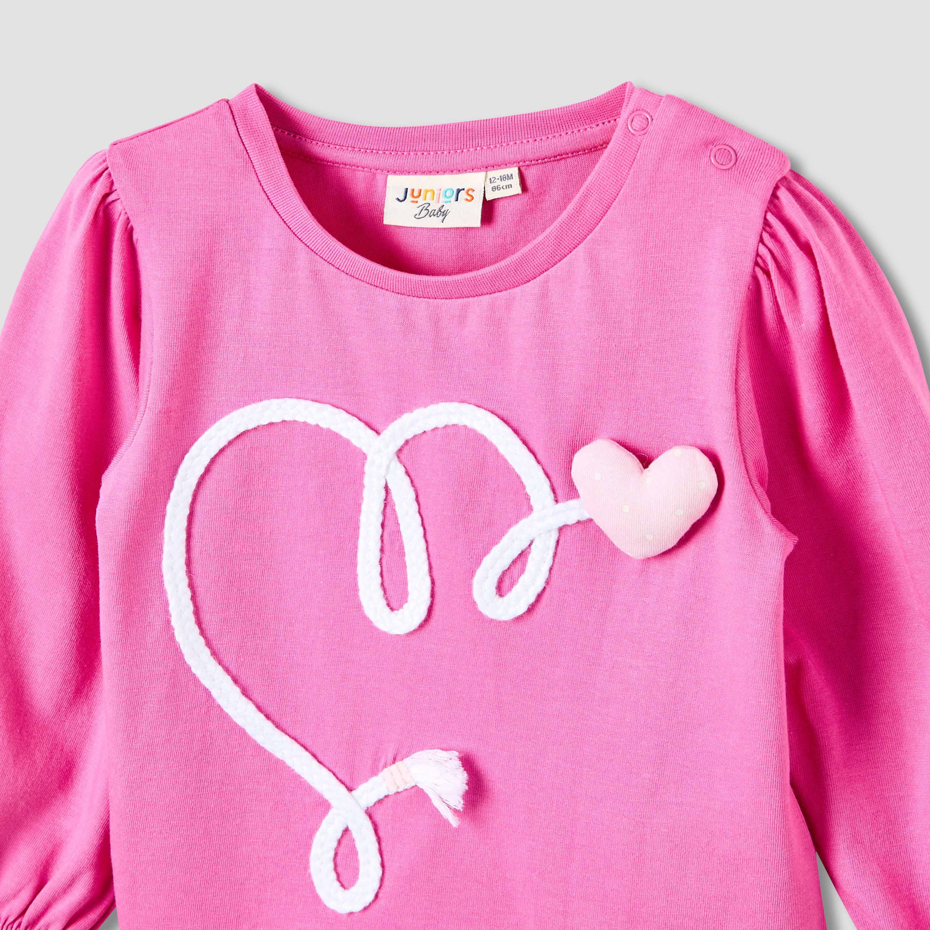 Juniors Girls Round Neck T-shirt - Cotton - Long Sleeves-baby-girls-clothing-multipacks-image-5