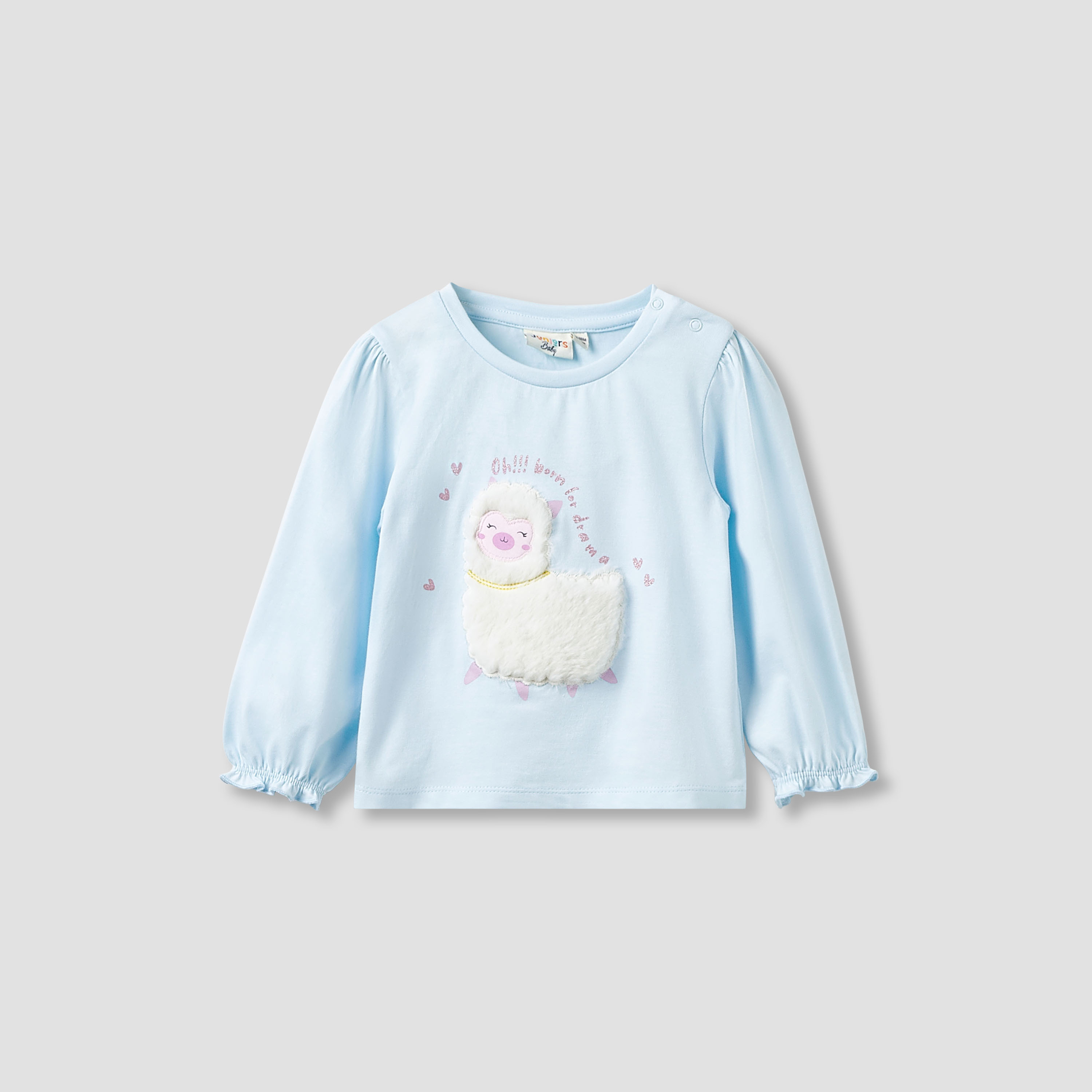 Juniors Girls Crew Neck T-shirt with Assorted Print - Cotton - Long Sleeves - Set of 3-baby-girls-clothing-tshirts-image-2