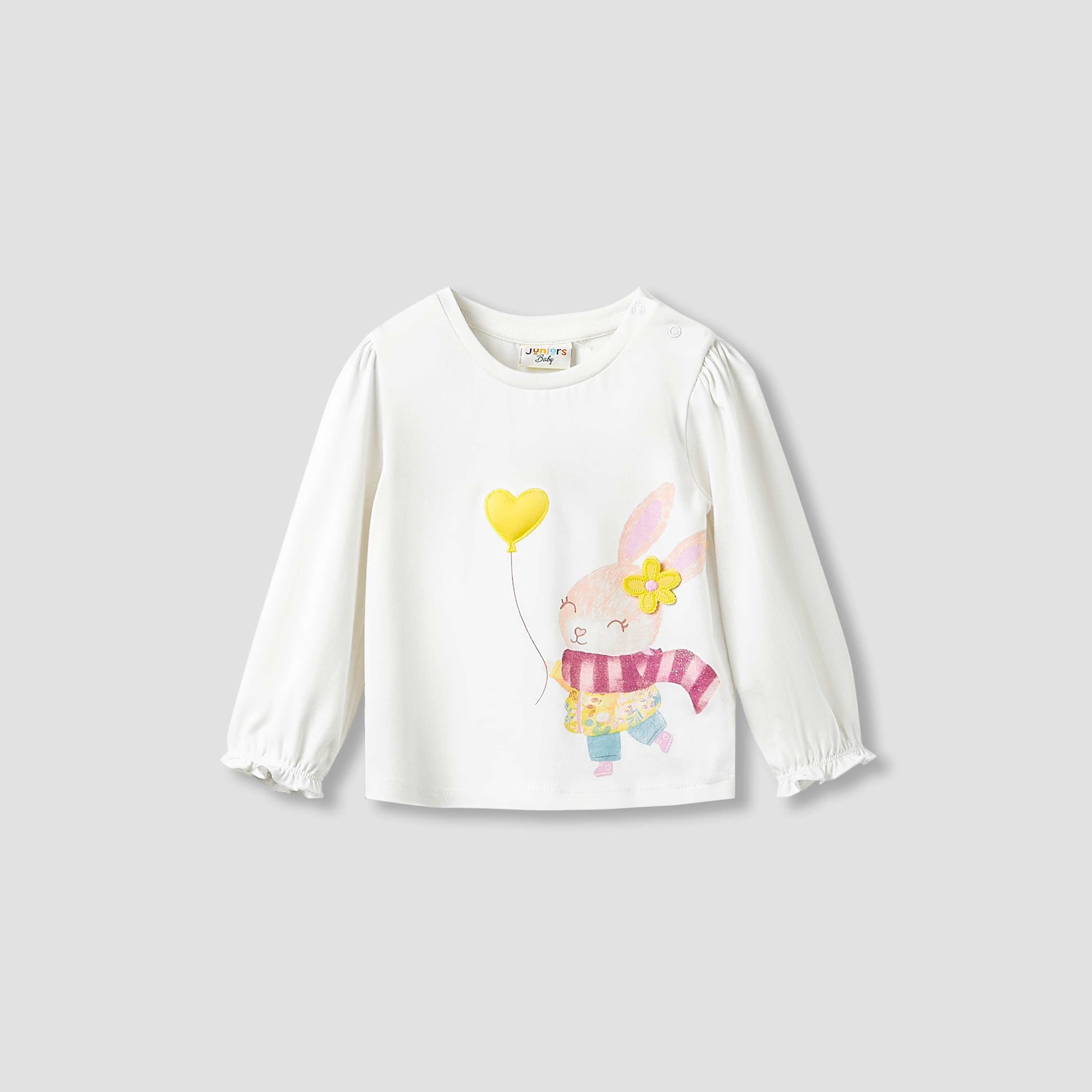 Juniors Girls Crew Neck T-shirt with Assorted Print - Cotton - Long Sleeve - Set of 3-baby-girls-clothing-tshirts-image-2