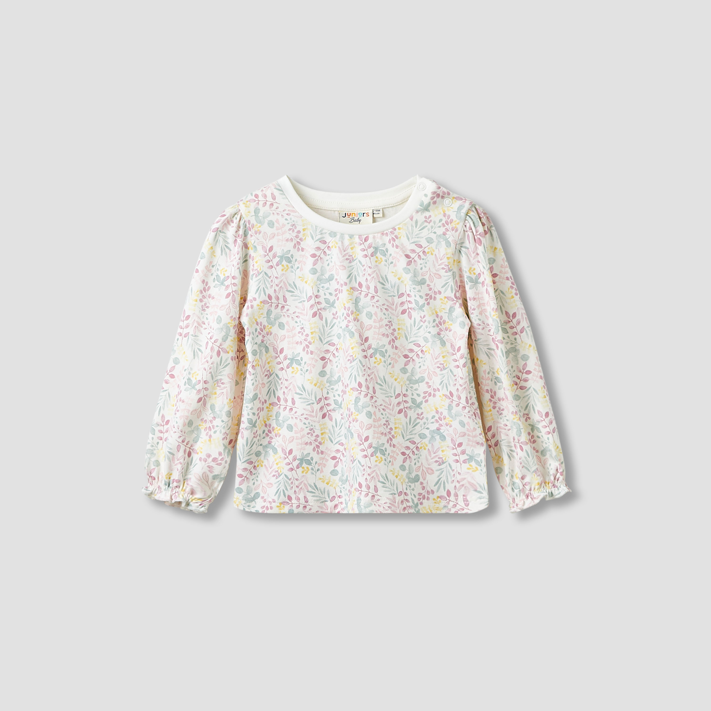 Juniors Girls Crew Neck T-shirt with Assorted Print - Cotton - Long Sleeve - Set of 3-baby-girls-clothing-tshirts-image-3