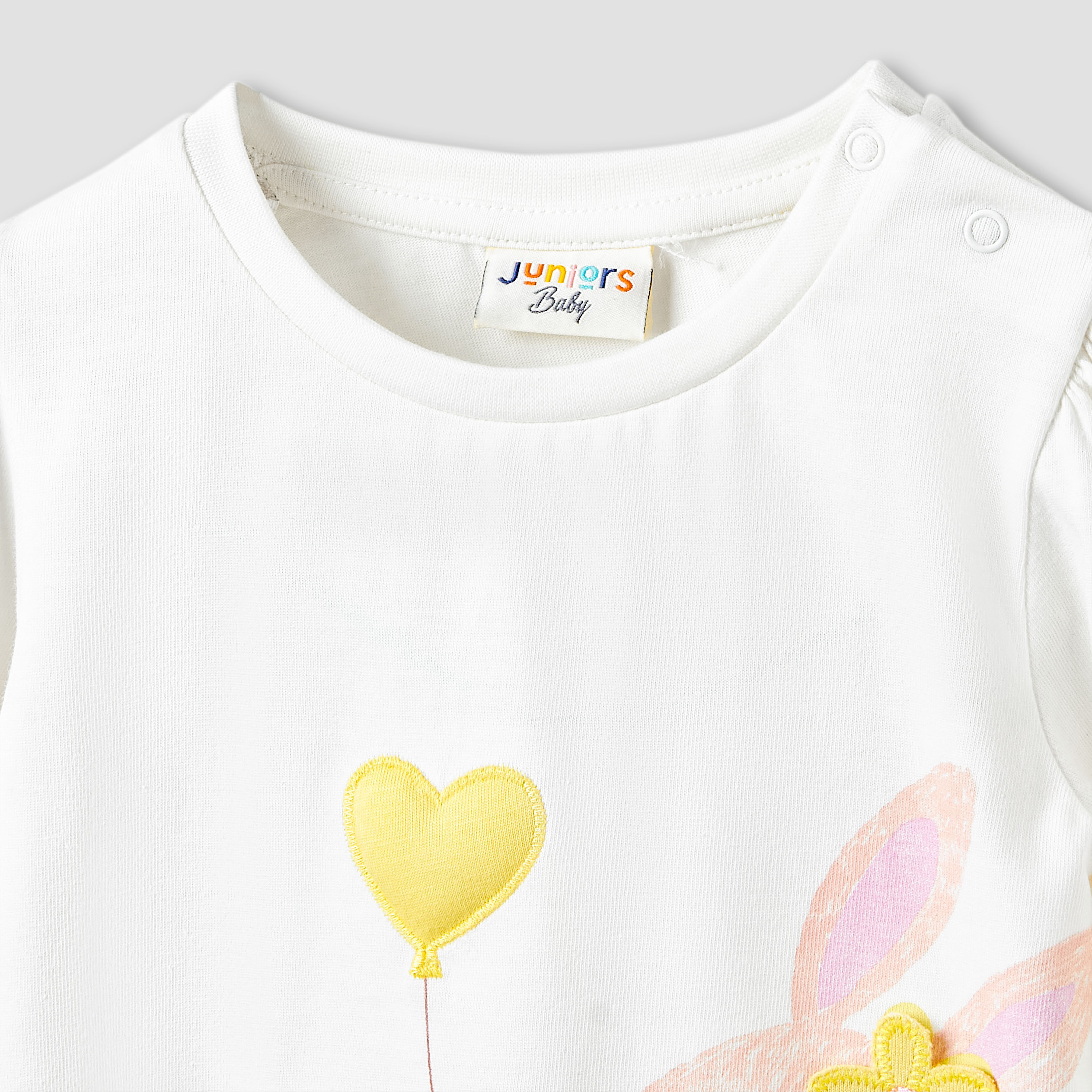 Juniors Girls Crew Neck T-shirt with Assorted Print - Cotton - Long Sleeve - Set of 3-baby-girls-clothing-tshirts-image-5