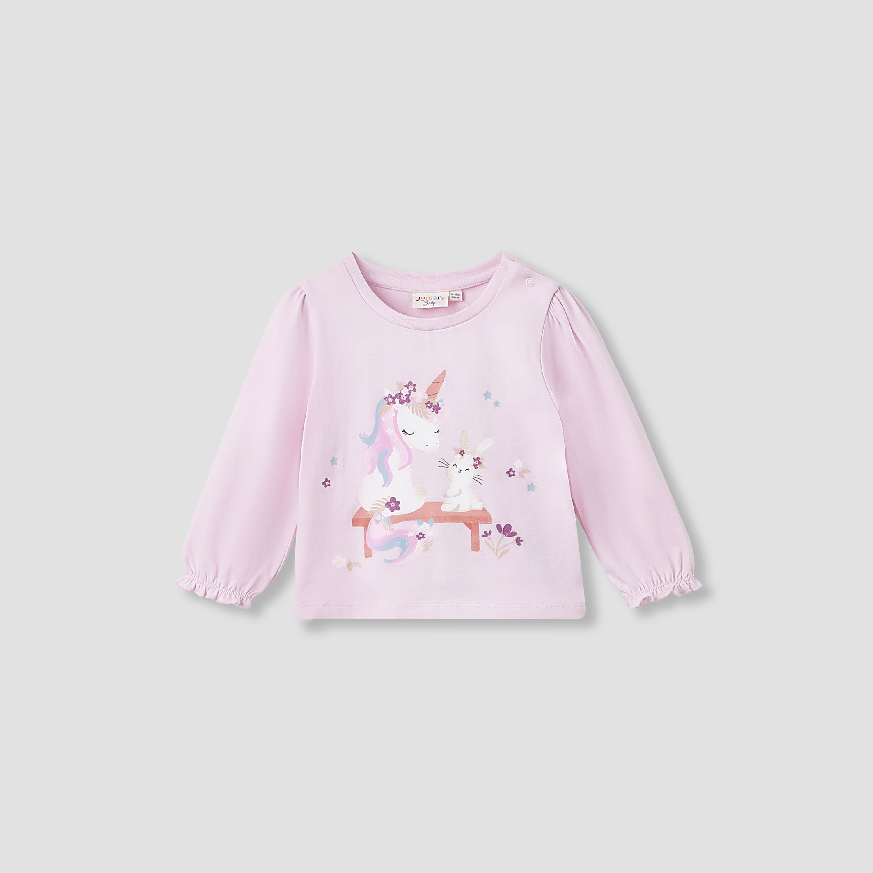 Juniors Girls Crew Neck T-shirt with Assorted Print - Cotton - Long Sleeve - Set of 3-baby-girls-clothing-tshirts-image-2