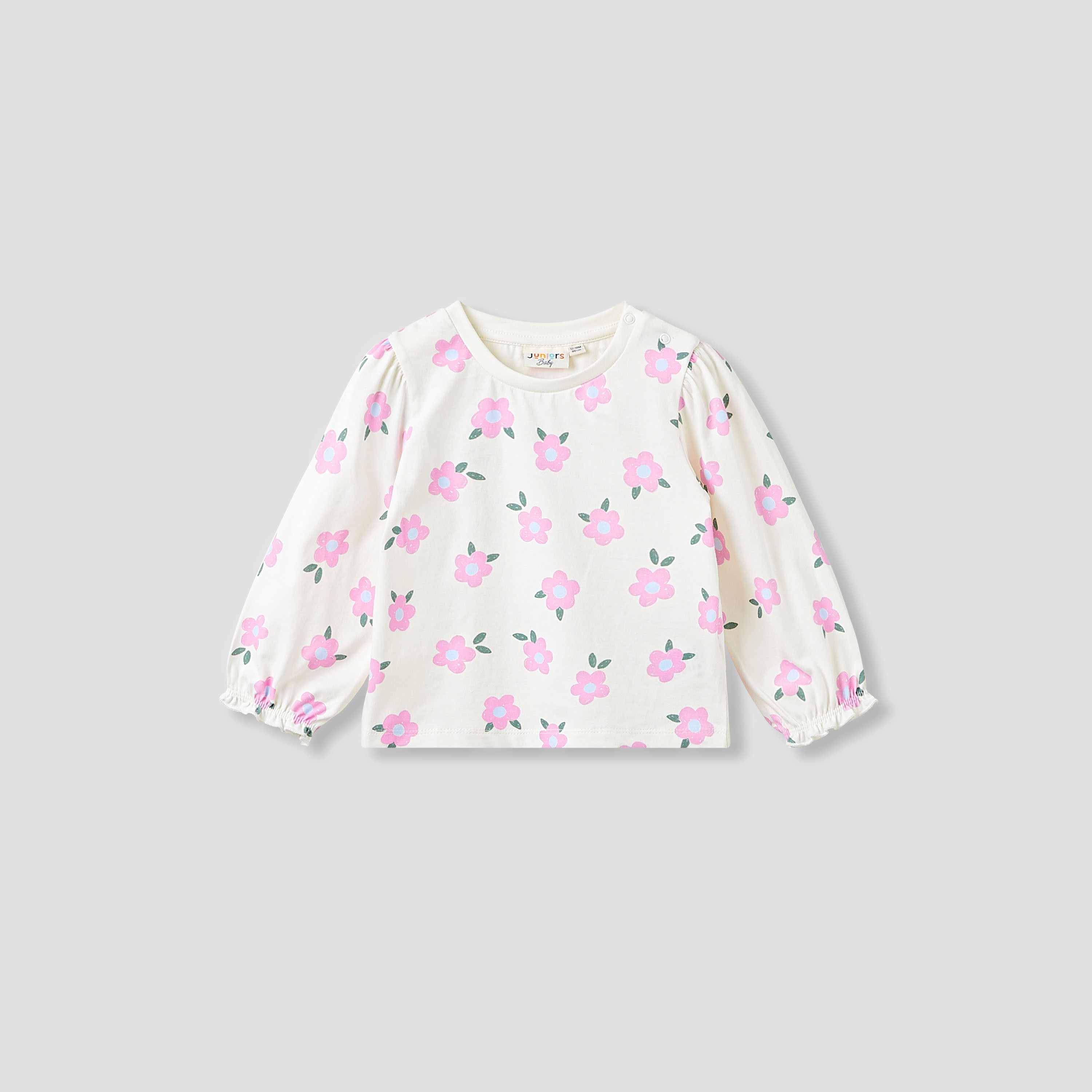 Juniors Girls Crew Neck T-shirt with Assorted Print - Cotton - Long Sleeve - Set of 3-baby-girls-clothing-tshirts-image-3