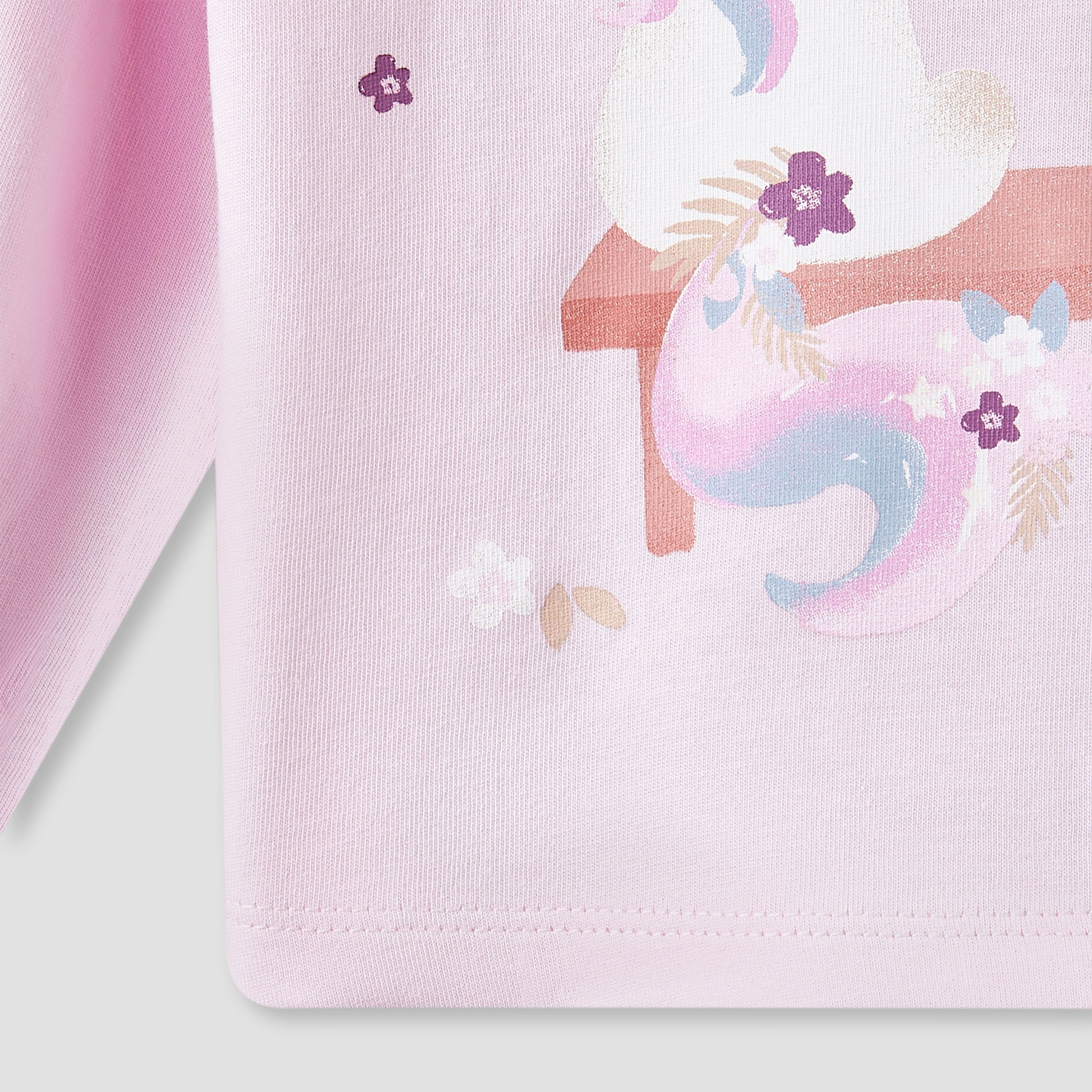 Juniors Girls Crew Neck T-shirt with Assorted Print - Cotton - Long Sleeve - Set of 3-baby-girls-clothing-tshirts-image-6