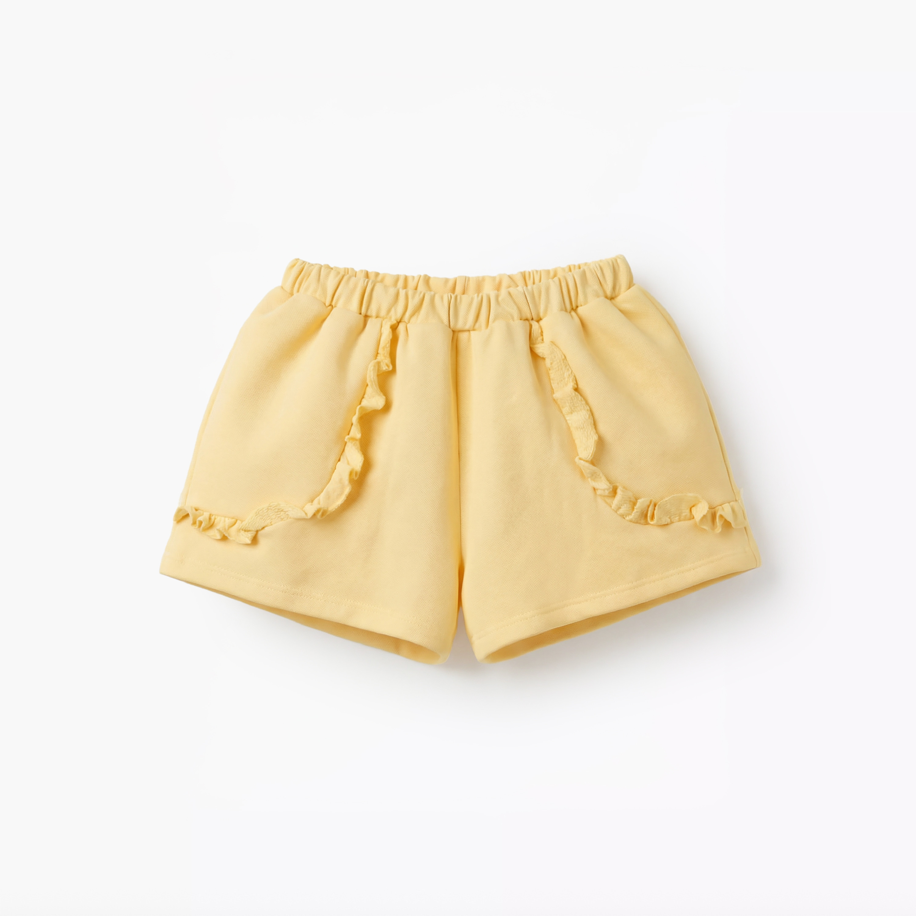 Juniors Ruffle Detail Shorts with Elasticated Waistband-baby-girls-clothing-bottoms-shorts-image-2