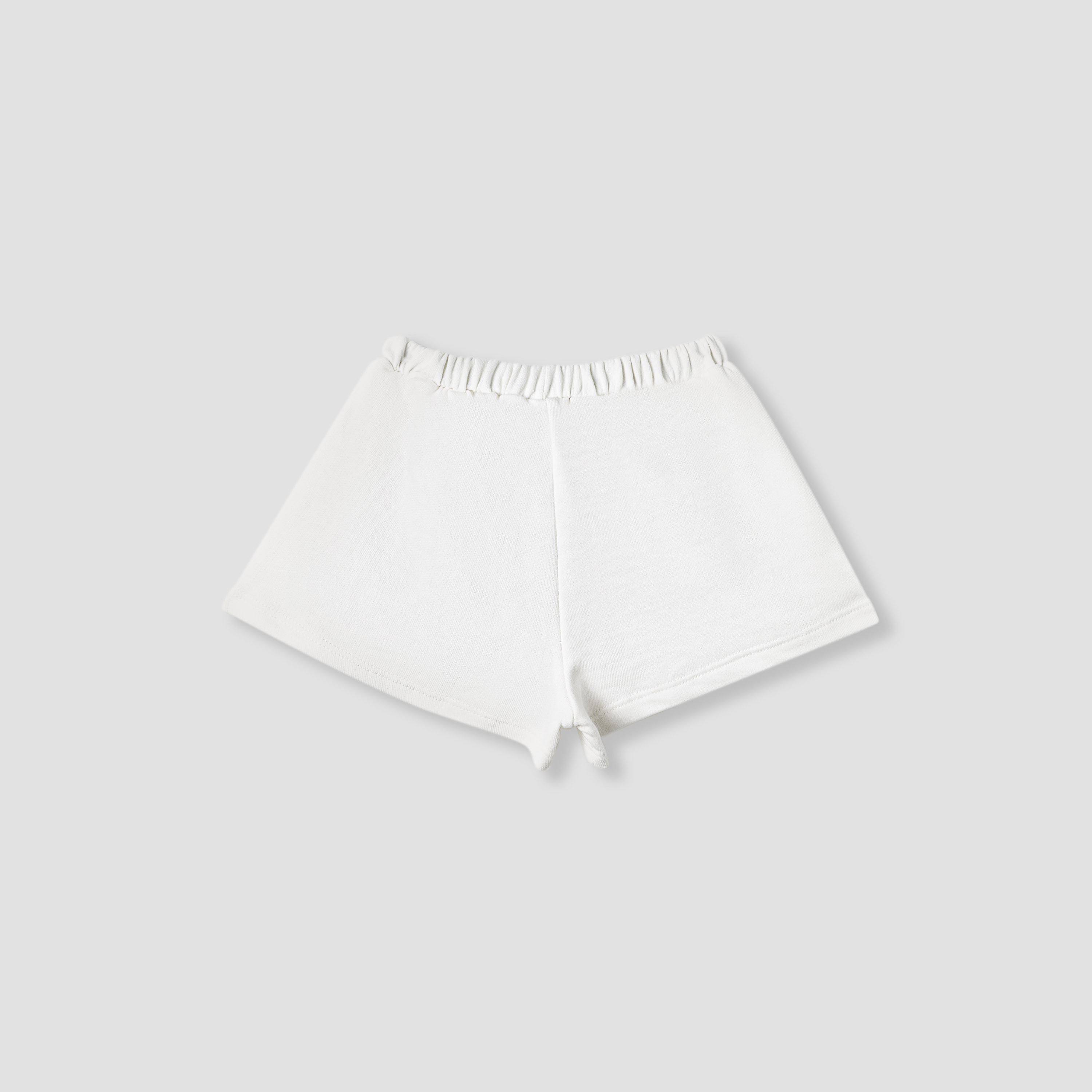 Juniors Solid Shorts with Elasticated Waistband-baby-girls-clothing-bottoms-shorts-image-2