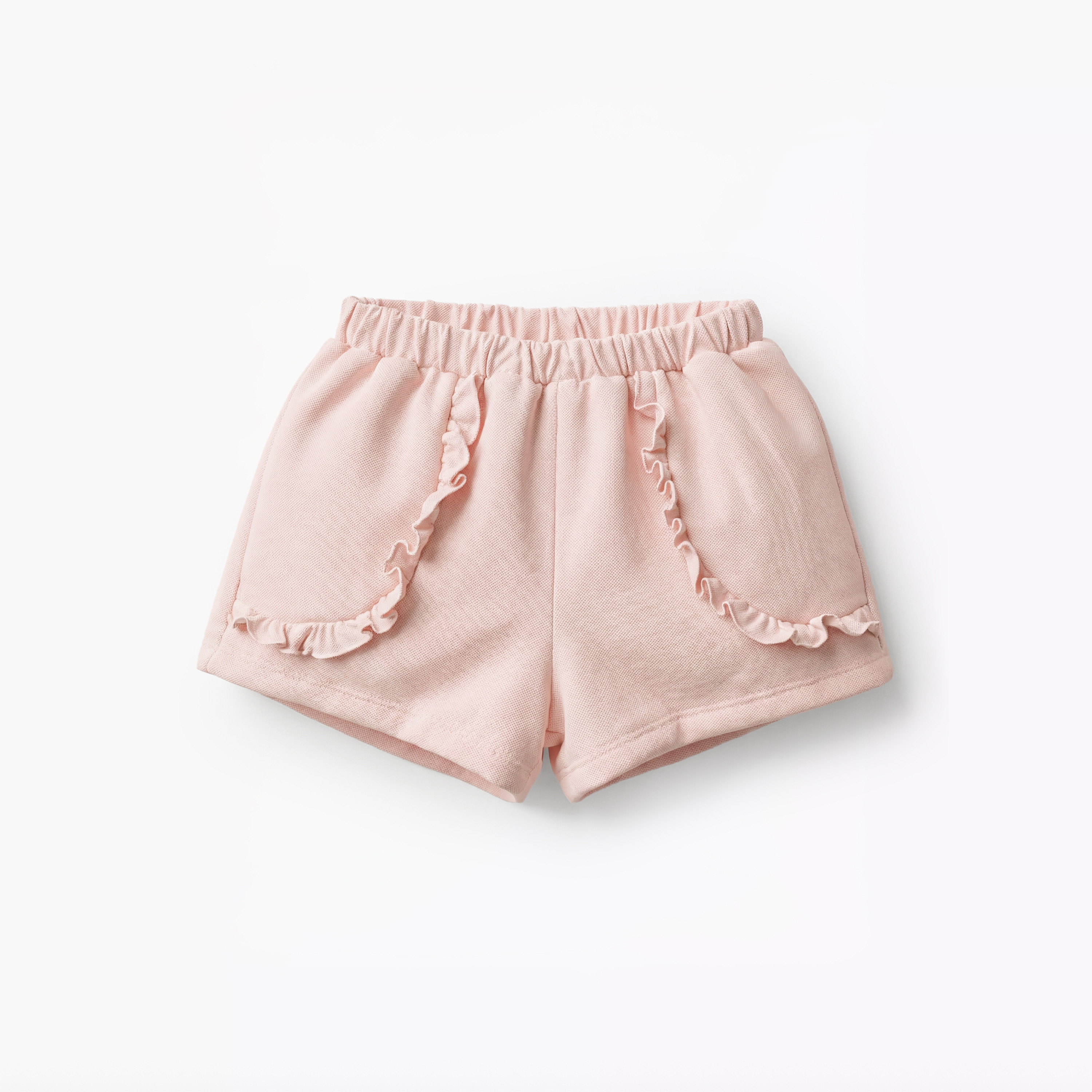 Juniors Ruffle Detail Shorts with Elasticated Waistband-baby-girls-clothing-bottoms-shorts-image-2